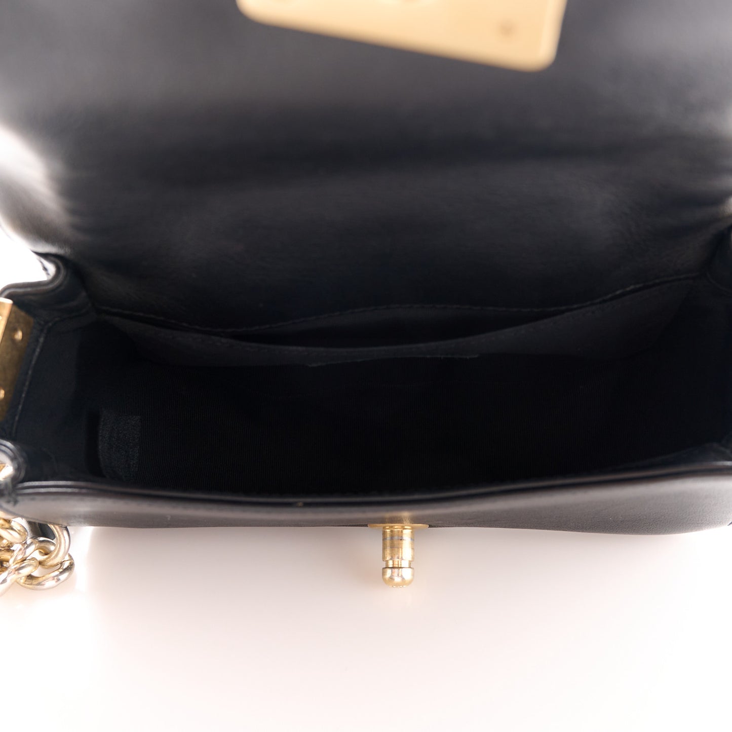 Sheepskin Braided Small Boy Reverso Flap Black