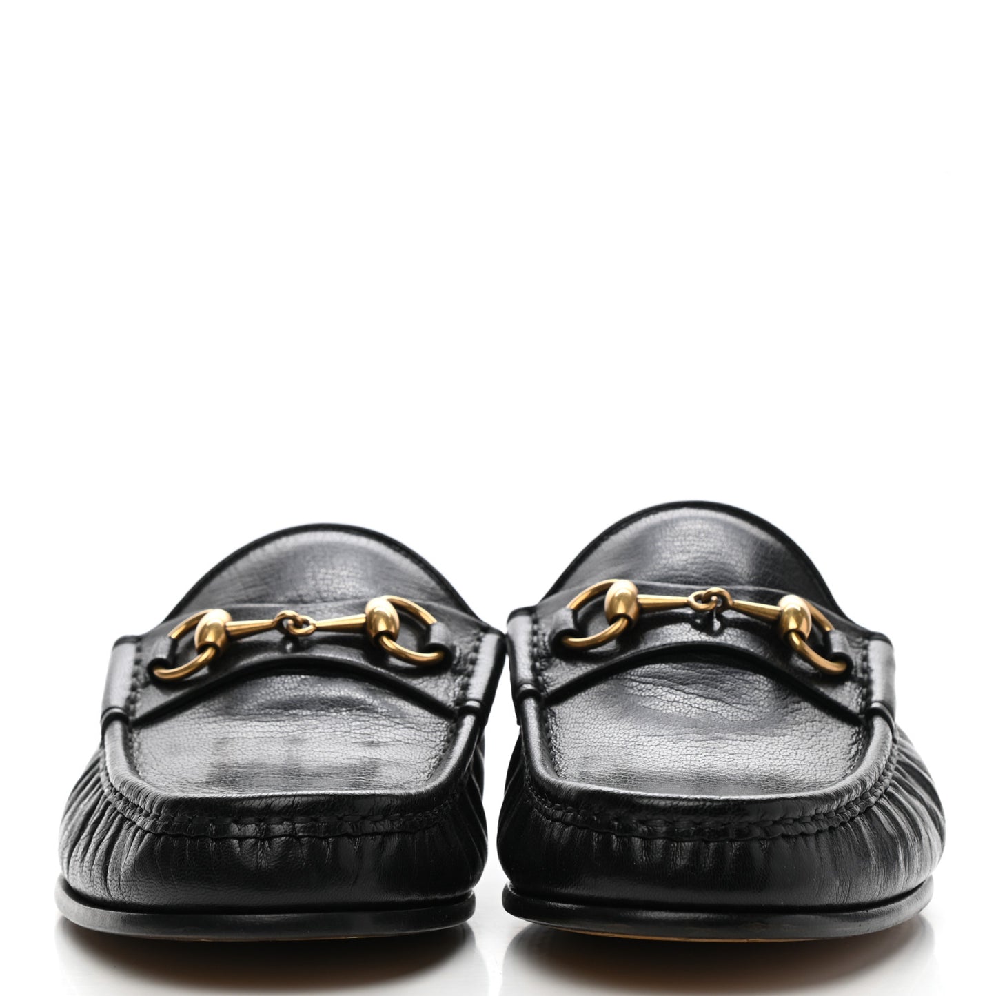 Goatskin Mens Horsebit Slippers 8.5 Black
