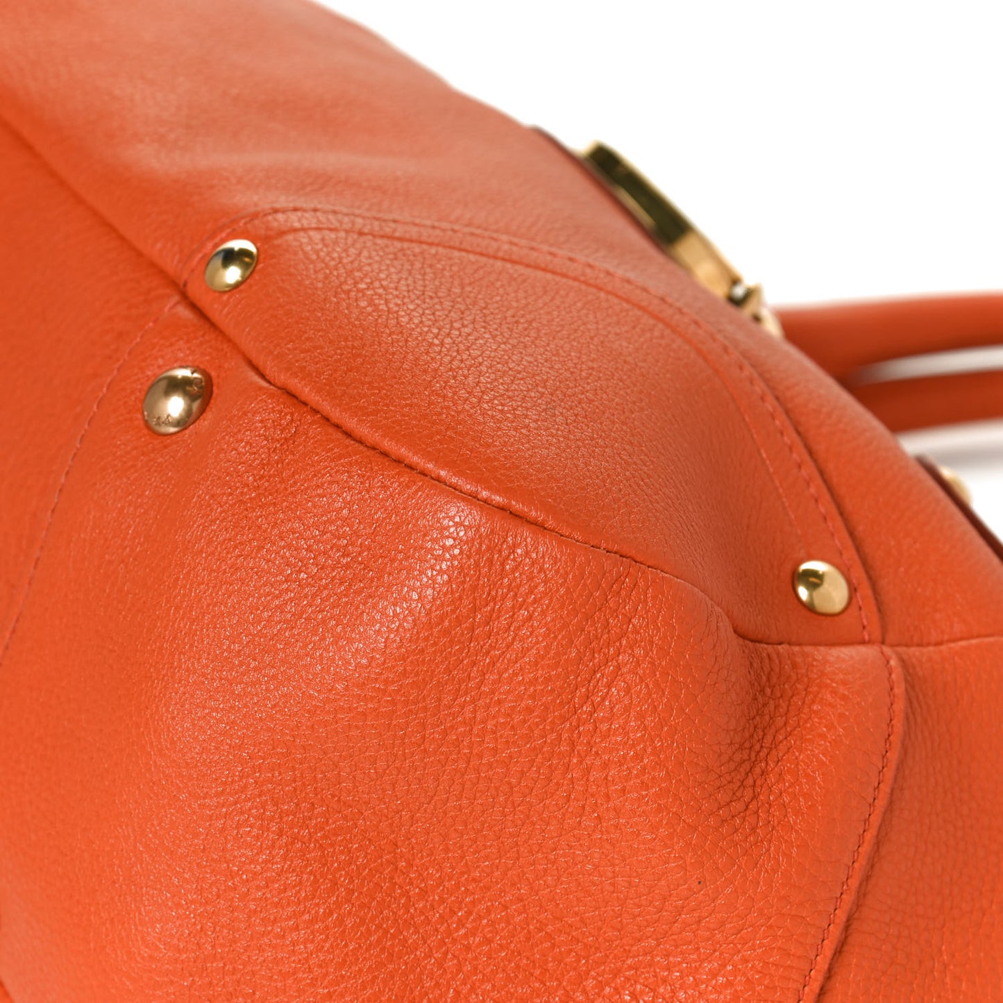 Vitello Daino Pushlock Tote Papaya