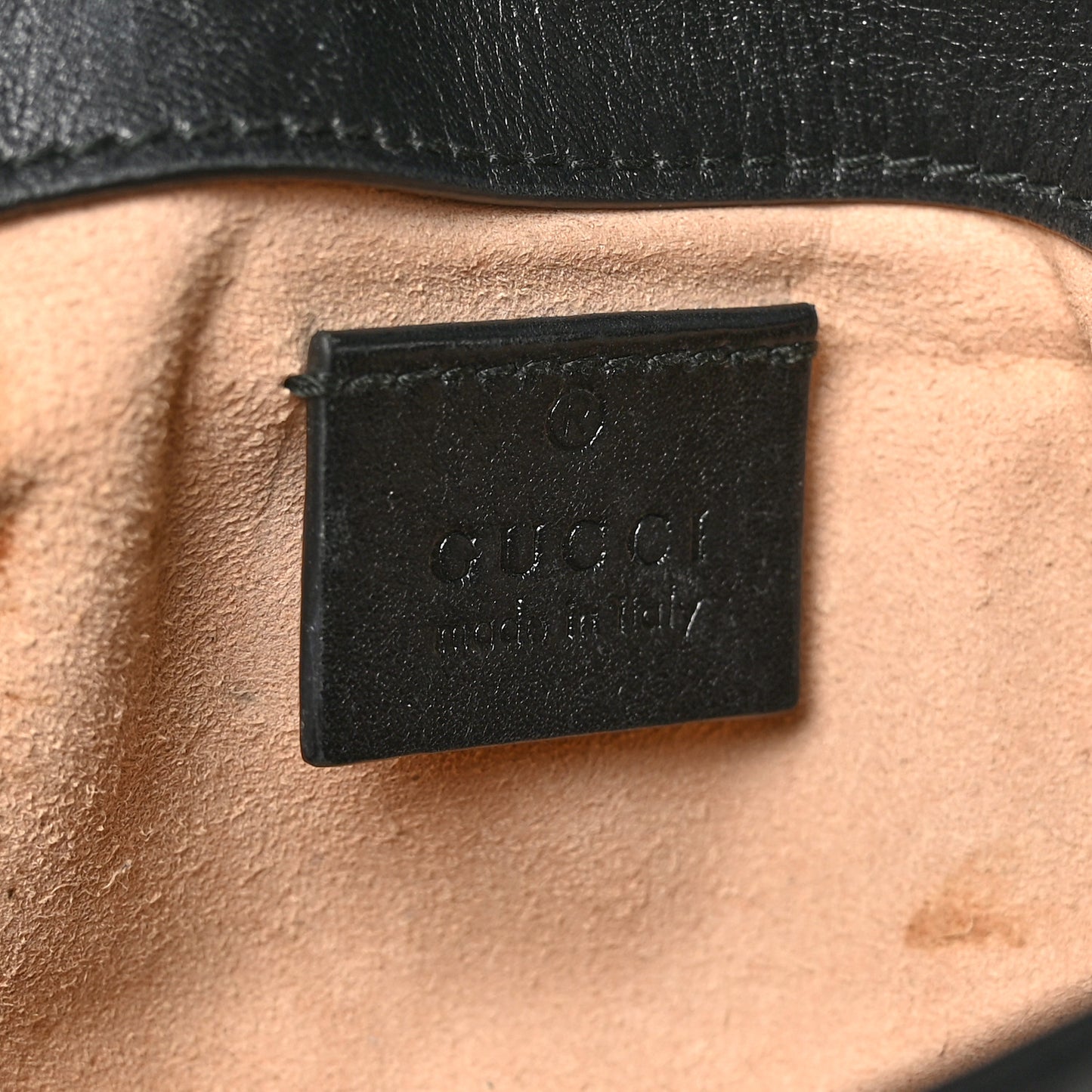 Calfskin Matelasse Super Mini GG Marmont Shoulder Bag Black