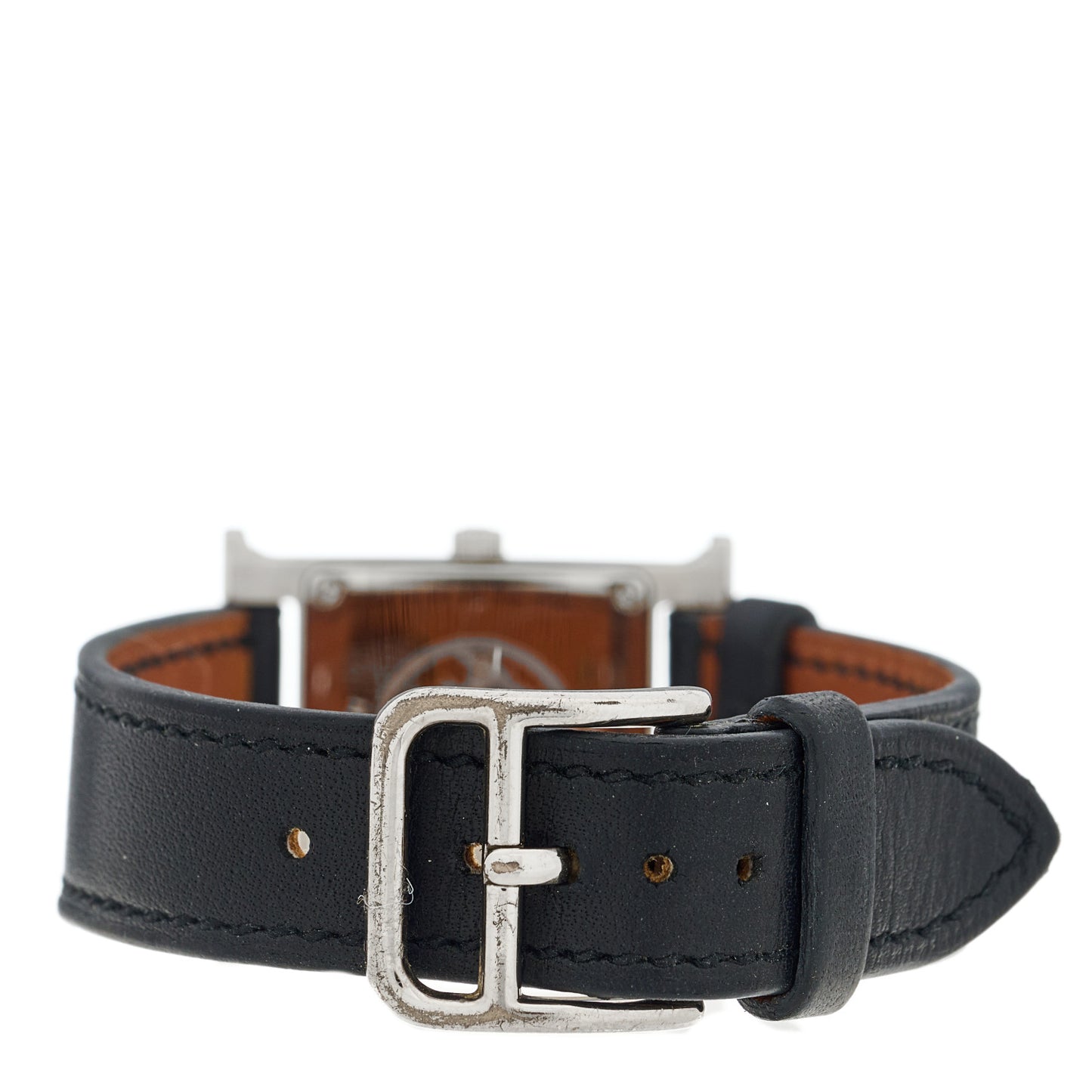 Stainless Steel Barenia 21mm Heure H Hour Quartz Watch Noir