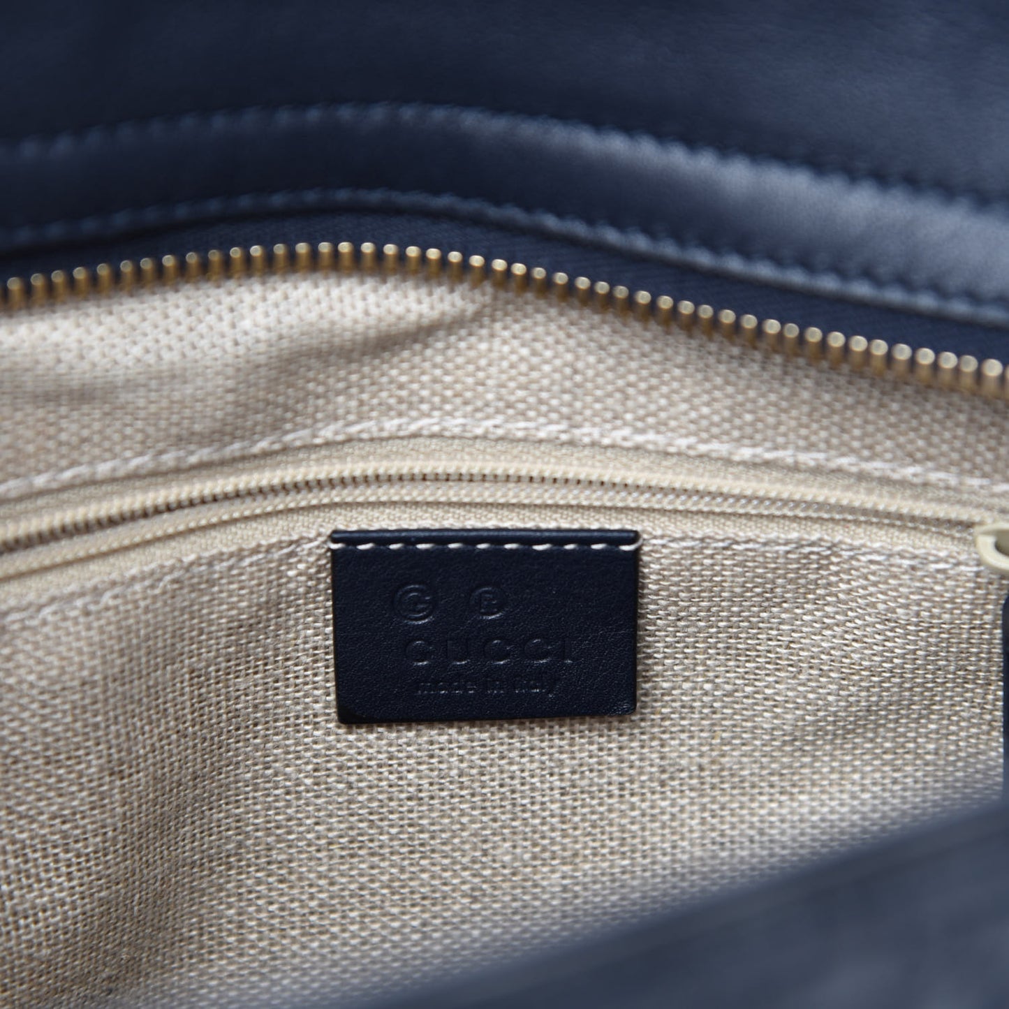 Microguccissima Small Bree Tote Navy
