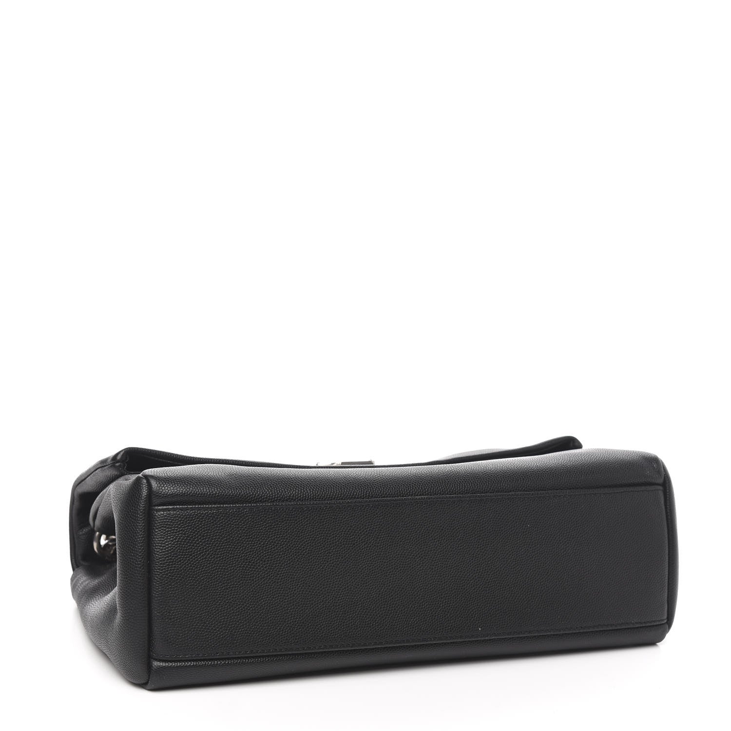 Saint Laurent Grain De Poudre Medium West Hollywood Monogram Fold-Over Black 4 of 13