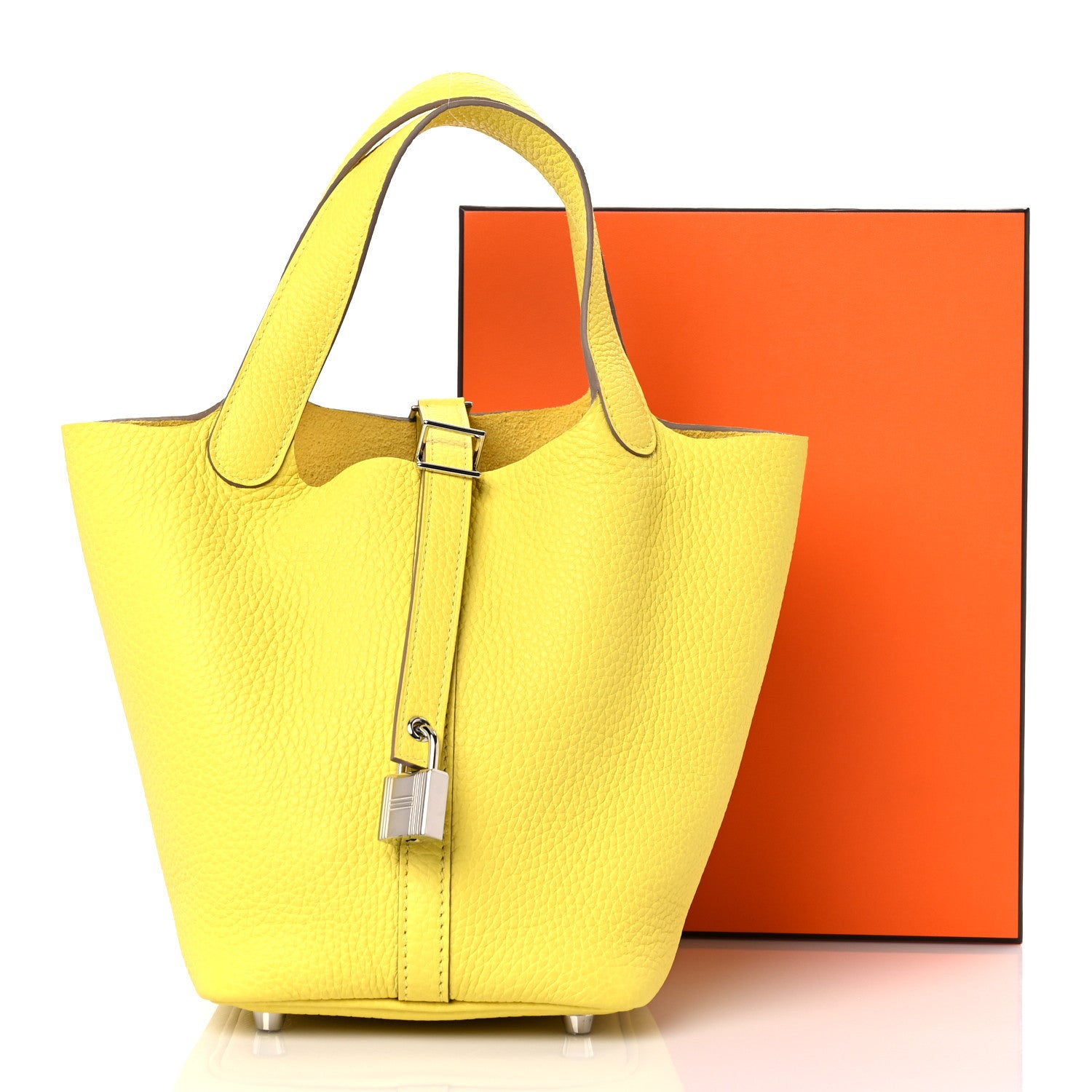 Hermes Taurillon Clemence Picotin Lock 18 PM Lime 9 of 9