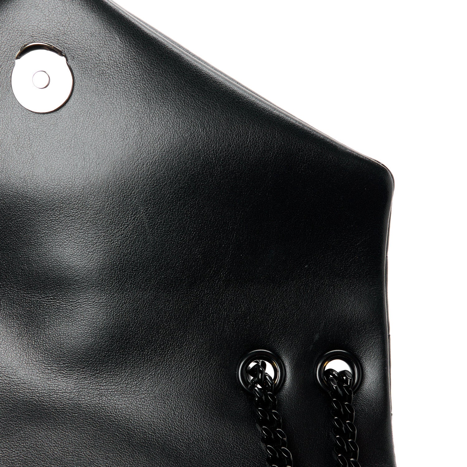 Saint Laurent Calfskin Y Quilted Monogram Monochrome Small Loulou Chain Satchel Black 14 of 14