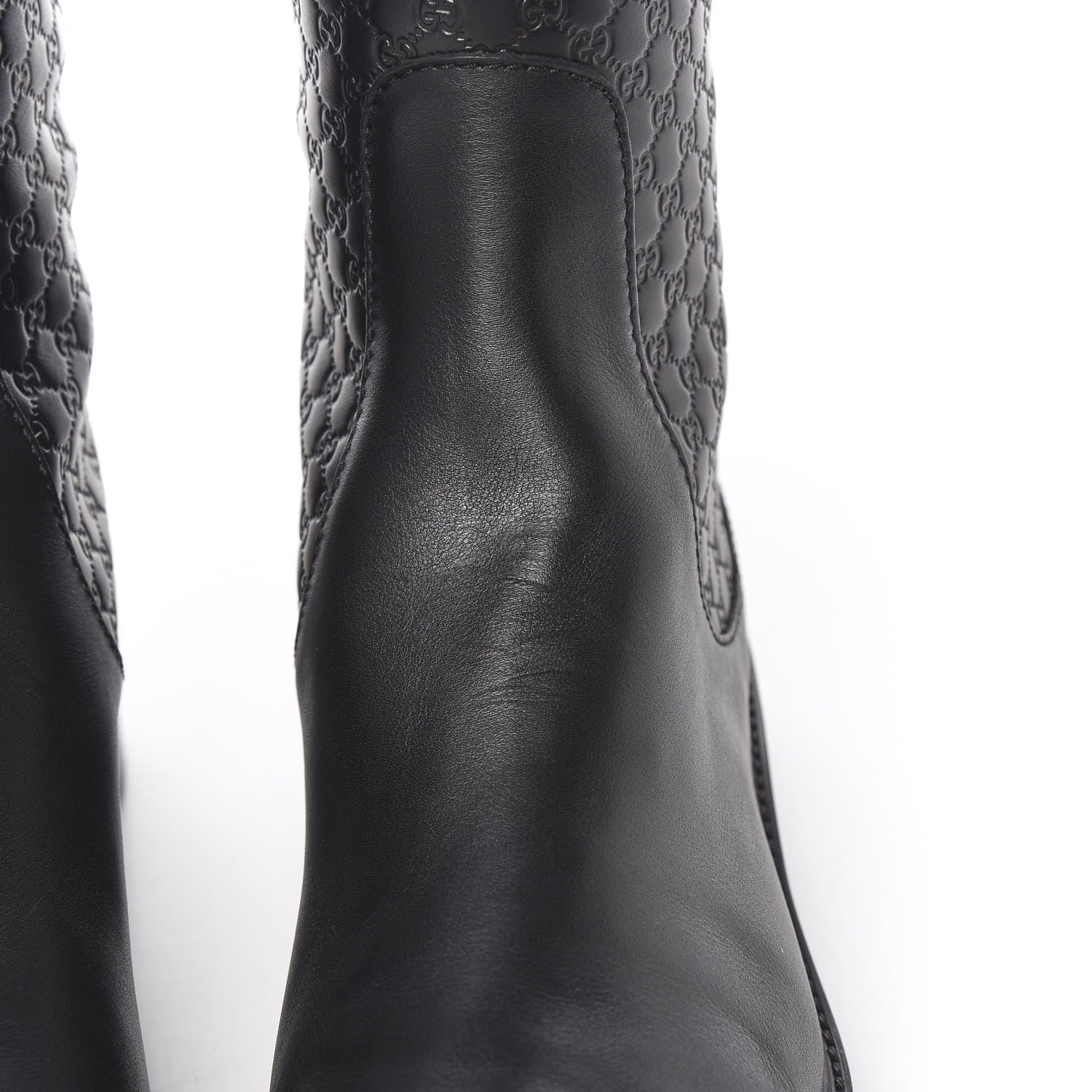 Gucci Microguccissima Knee High Riding Boots 41 Black 6 of 9