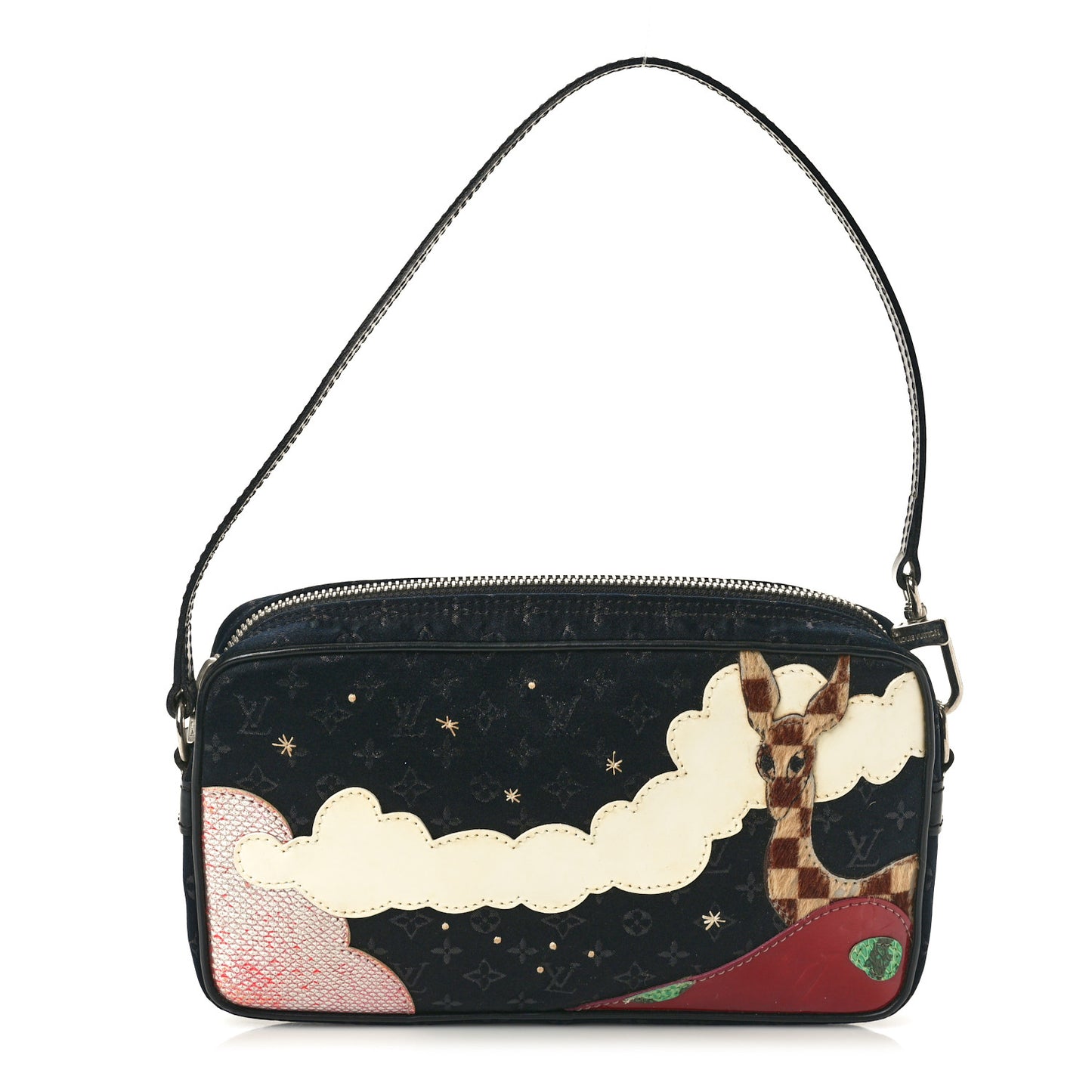 Satin Mini Monogram Conte De Fees Pochette Black