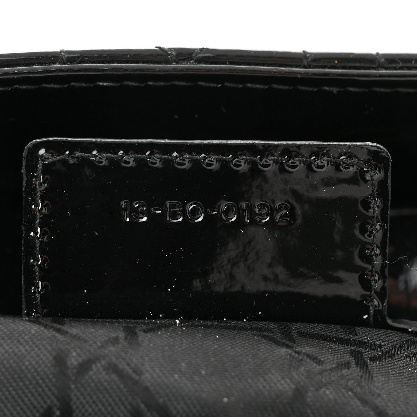 Patent Cannage Large Lady Dior Black