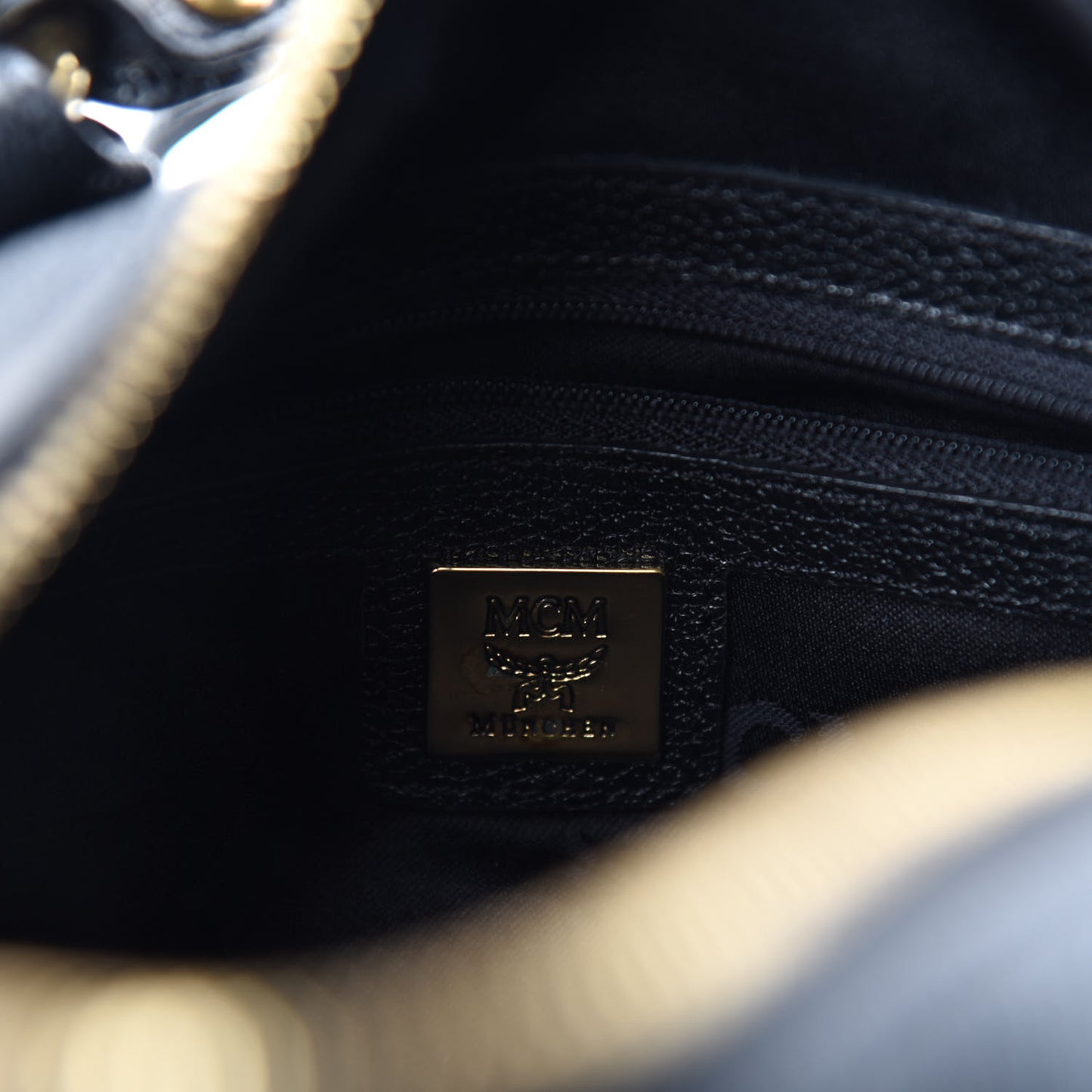 Grained Calfskin Studded Boston Bag Black
