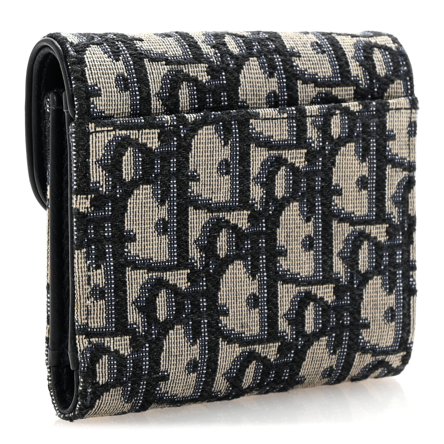 Oblique Saddle Lotus Wallet Blue