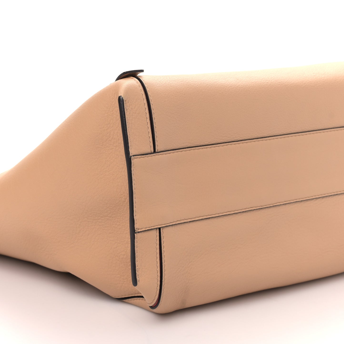 Smooth Calfskin Medium Milo Shopping Tote Beige