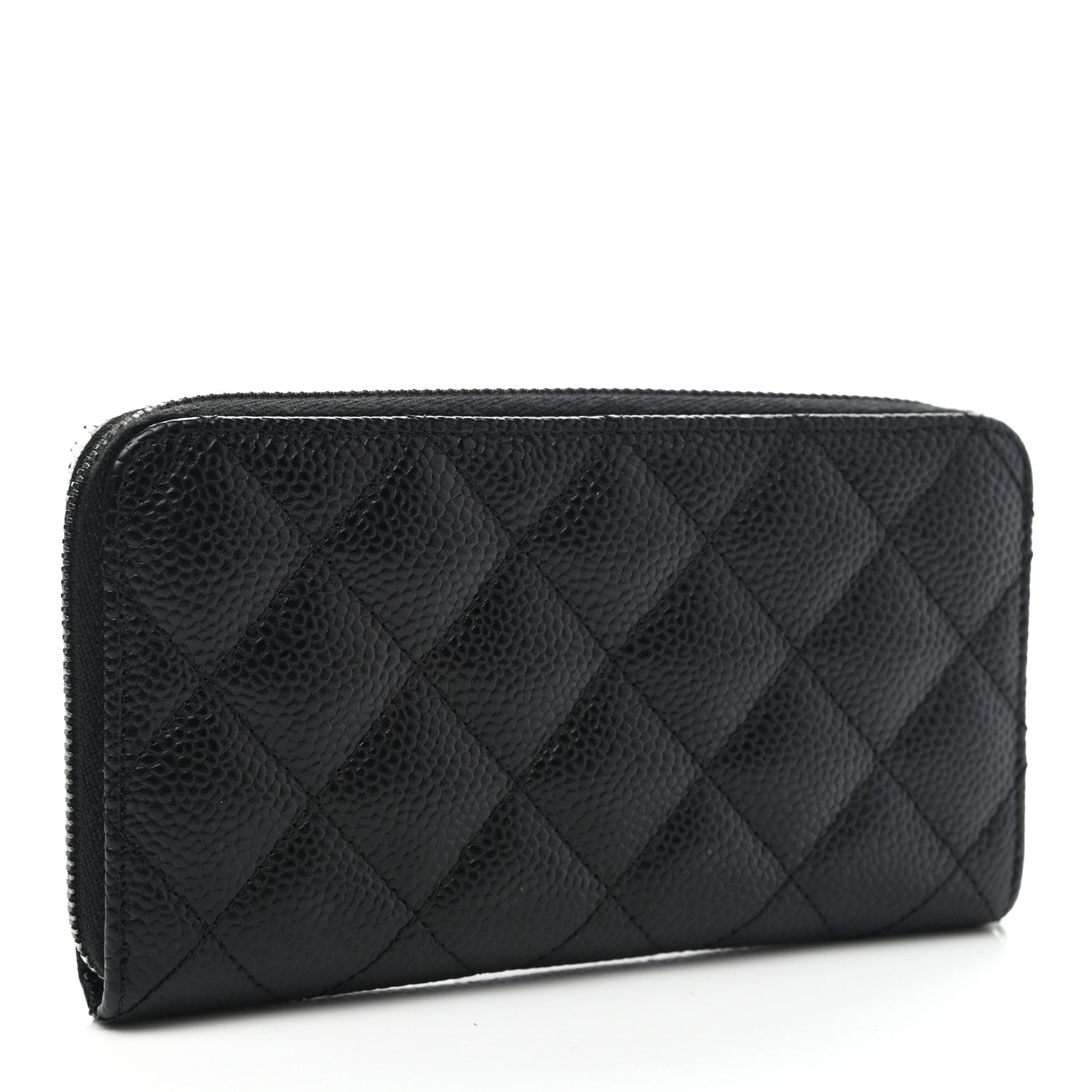 Chanel Caviar Quilted Medium Zip Around Wallet Black 3 of 11