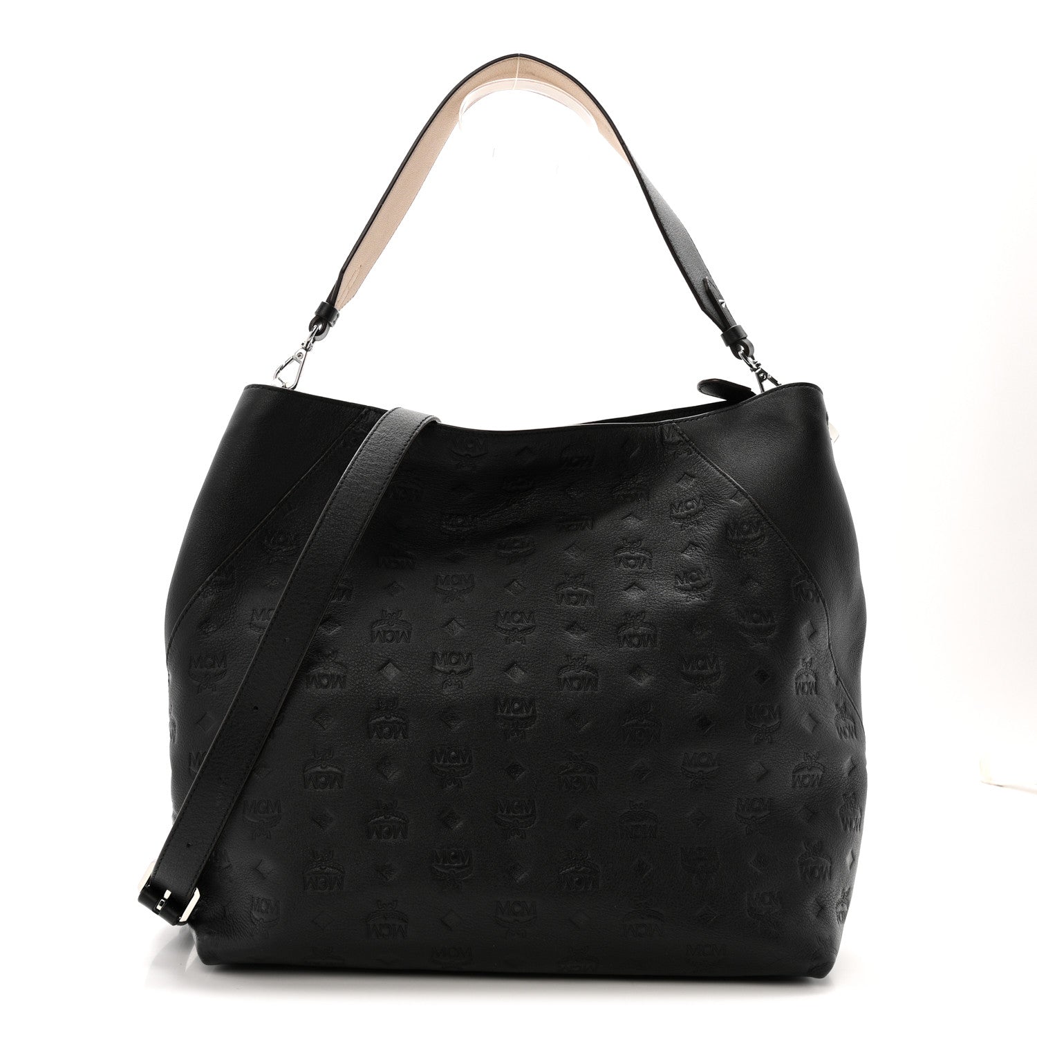 MCM Calfskin Ottomar Large Klara Hobo Black 1812517 – FASHIONPHILE