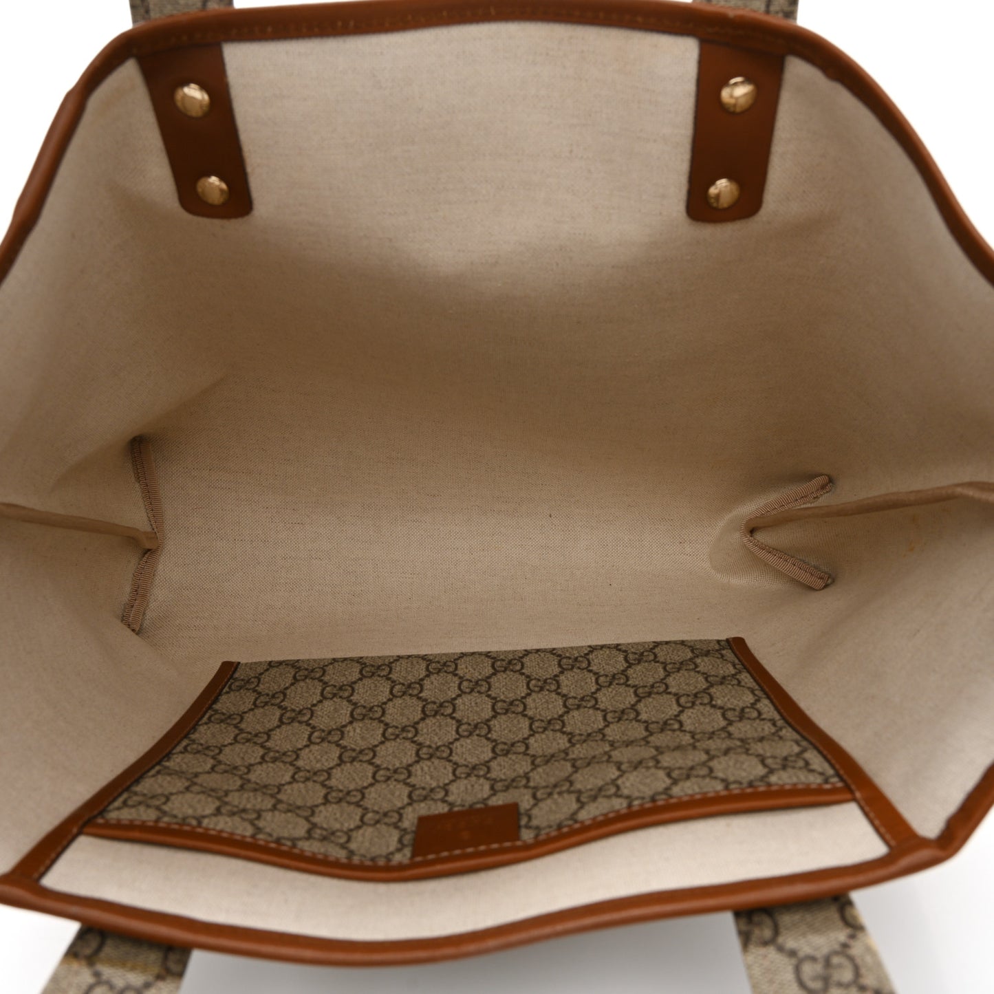 GG Plus Monogram Medium Signature Web Loop Tote Brown