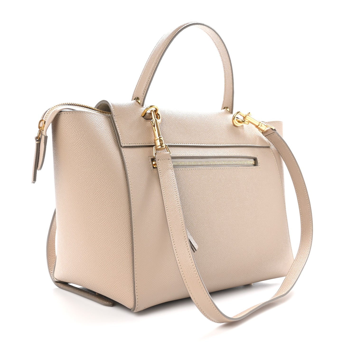 Grained Calfskin Mini Belt Bag Light Taupe