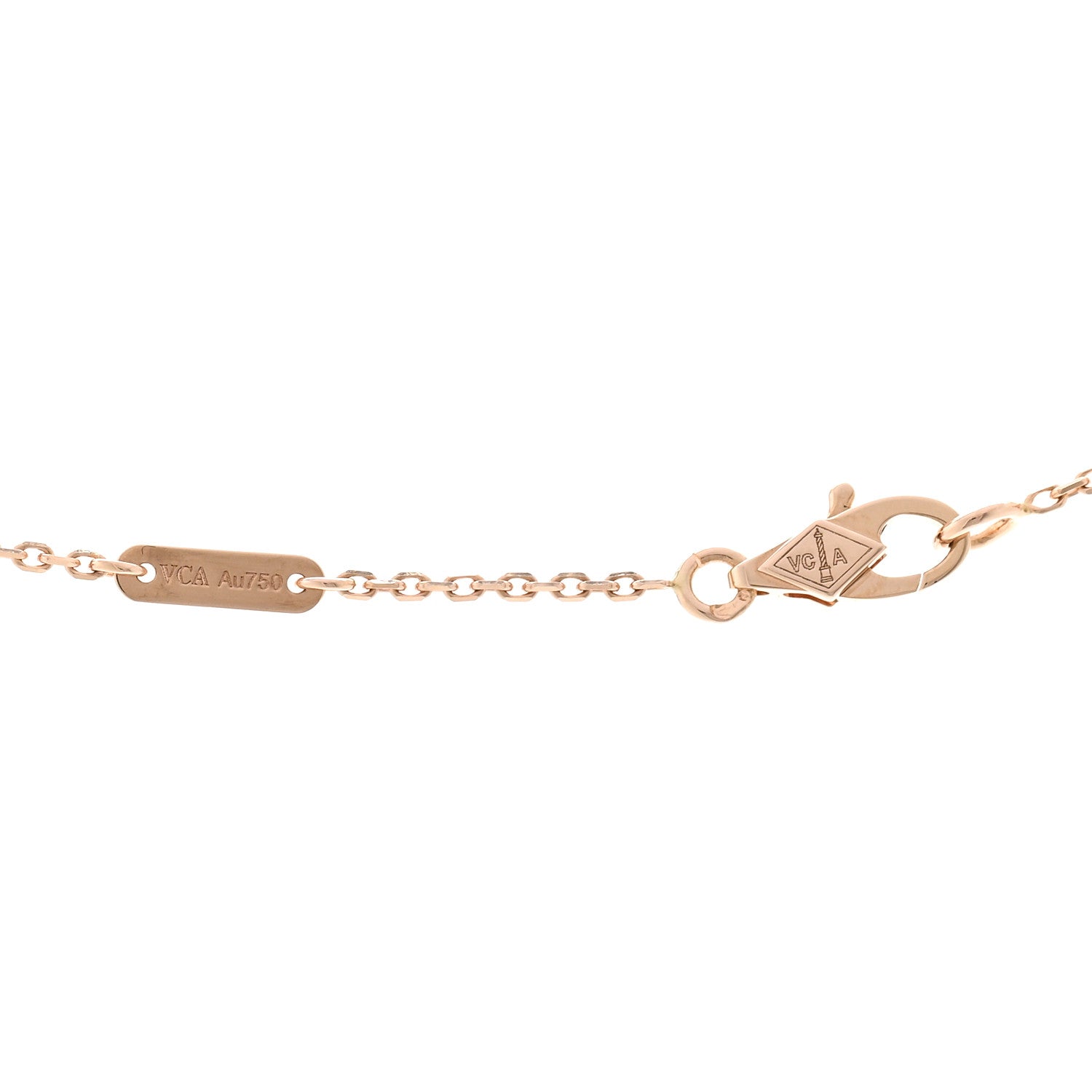 Van Cleef & Arpels 18K Rose Gold Diamond Mini Frivole Pendant Necklace 4 of 5