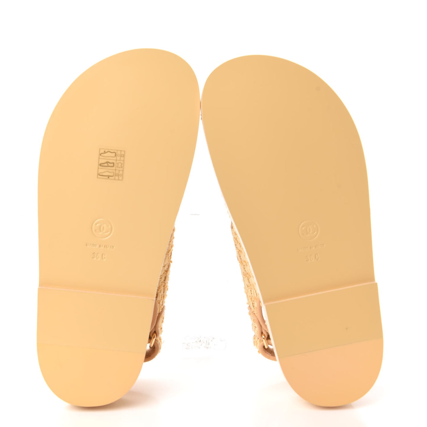 Braided Fabric Velcro Dad Sandals 36 Beige