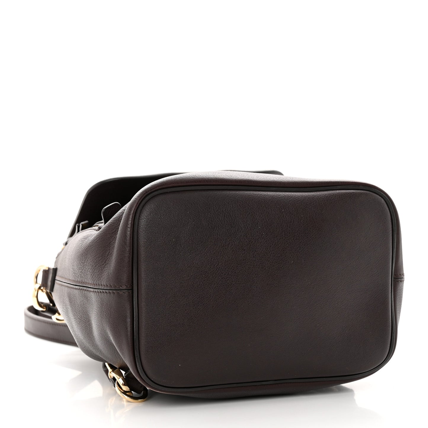 Suede Calfskin Small Faye Backpack Carbon Brown