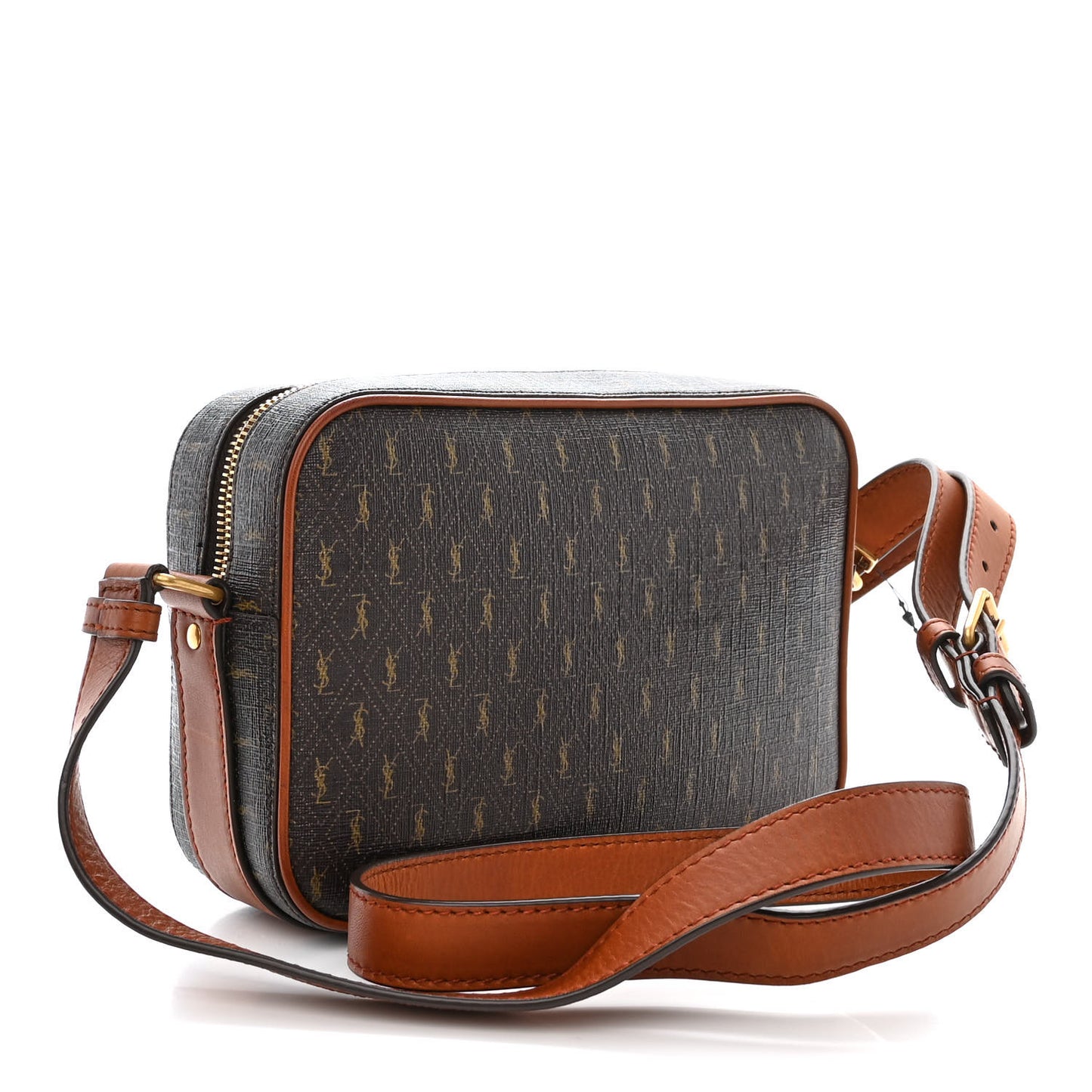 Canvas Smooth Calfskin Le Monogramme Camera Bag Chestnut
