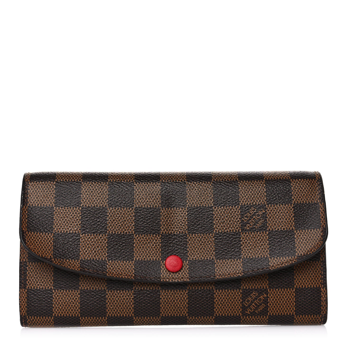 Damier Ebene Emilie Wallet Red