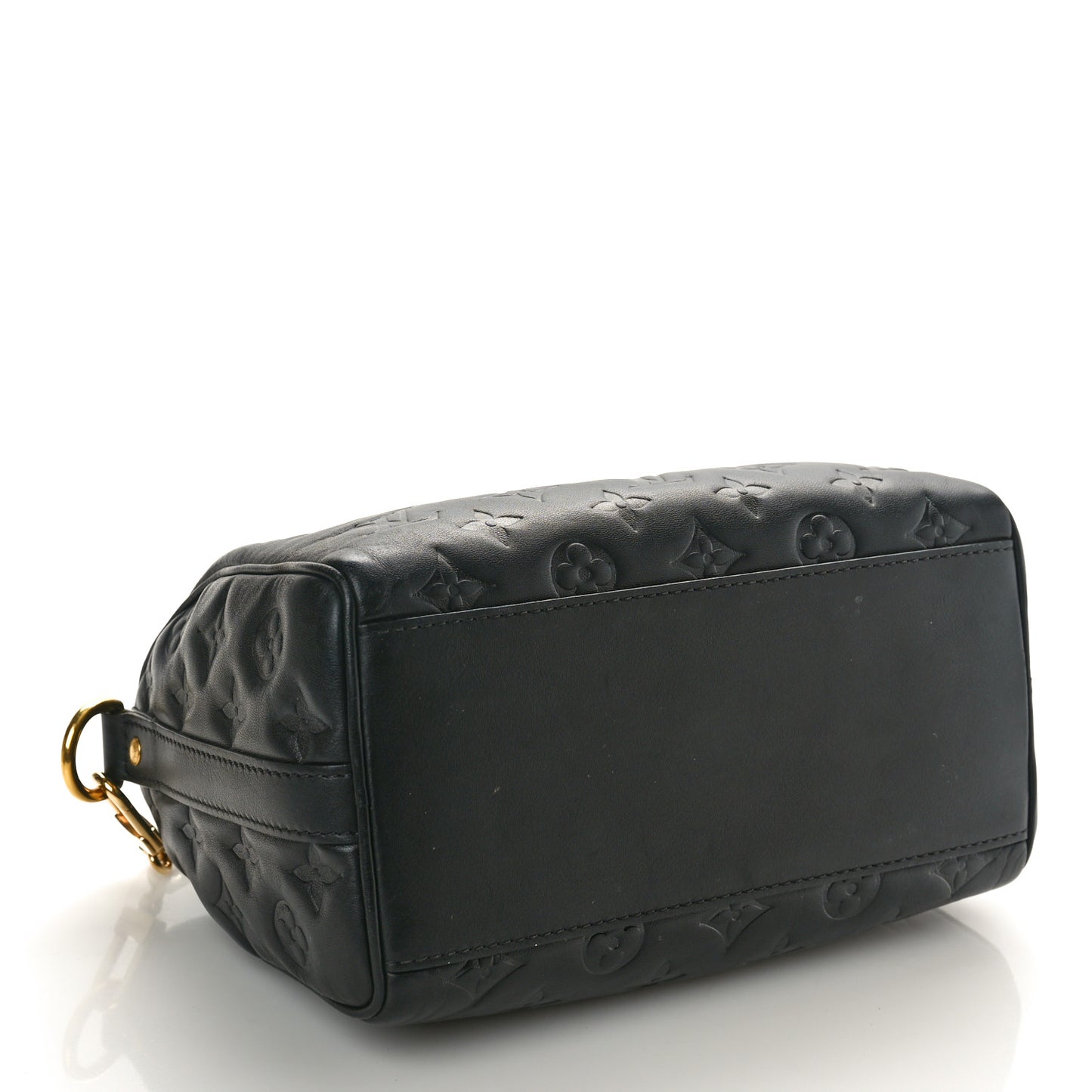 Lambskin Embossed Monogram Speedy 22 Bandouliere Black