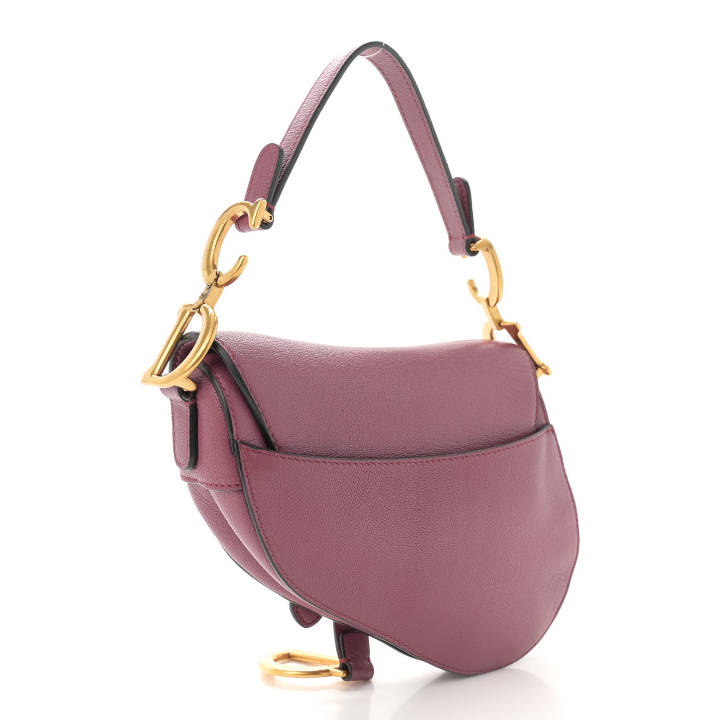 Goatskin Mini Saddle Bag Mallow Rose