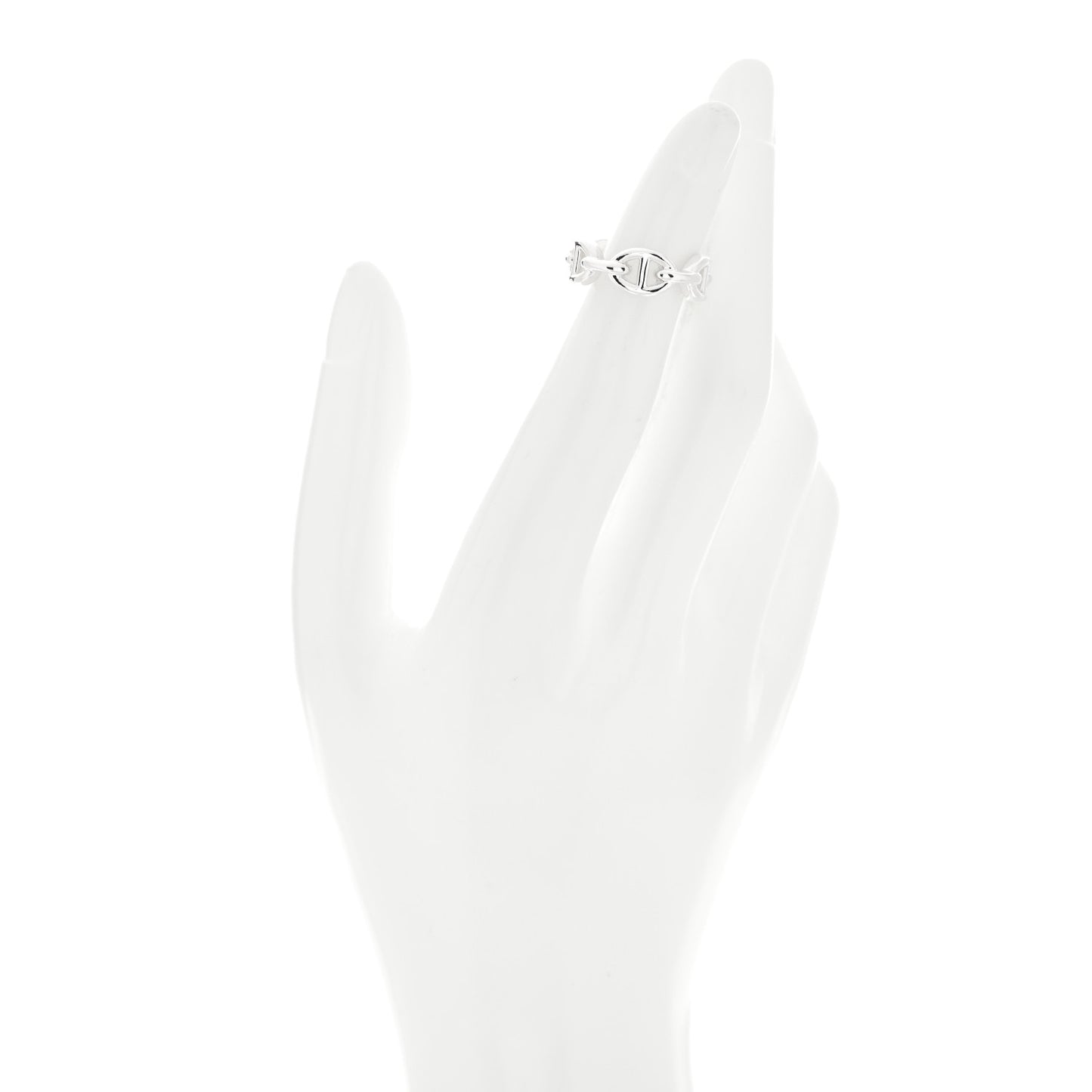 Sterling Silver PM Chaine d'Ancre Enchainee Band Ring 51 5.75
