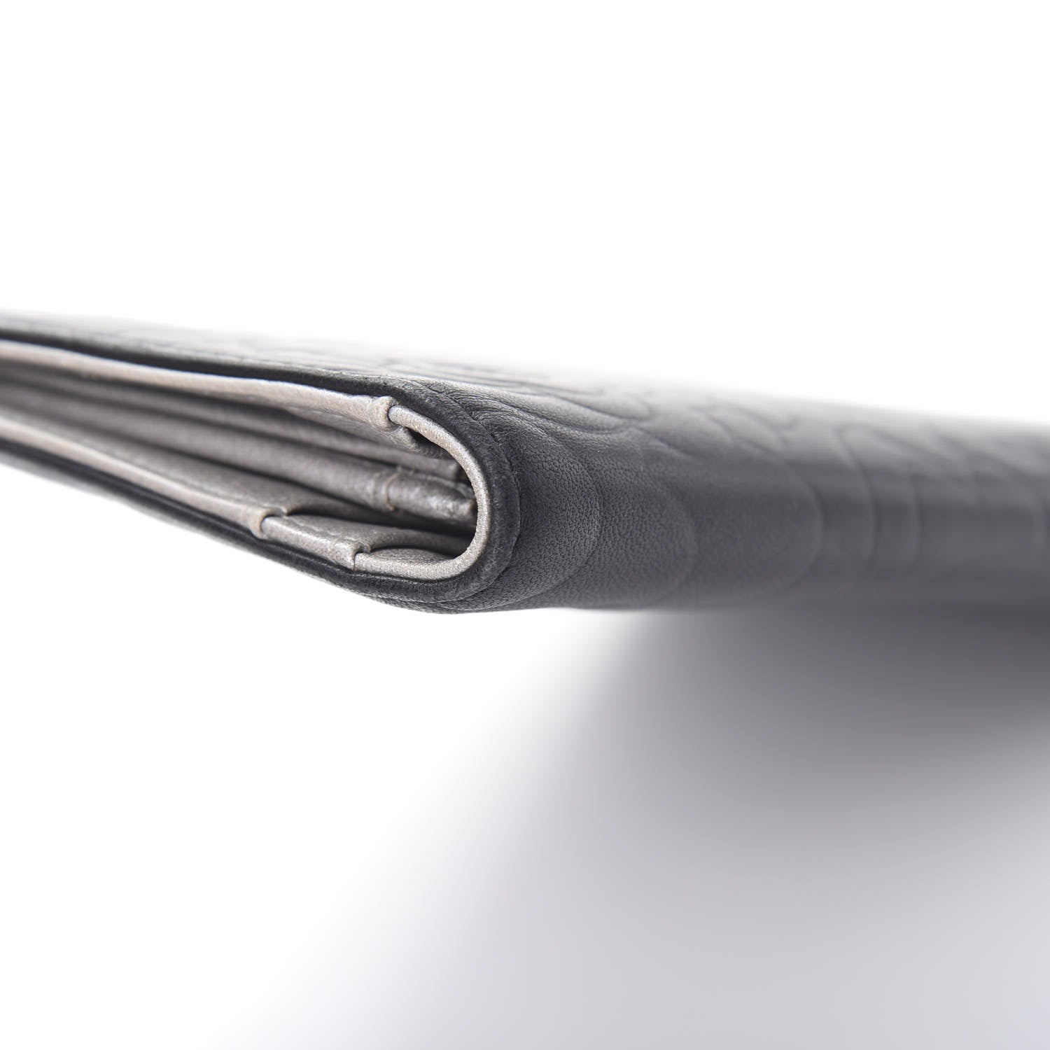 Chanel Lambskin Camellia Embossed Yen Wallet Black 11 of 11