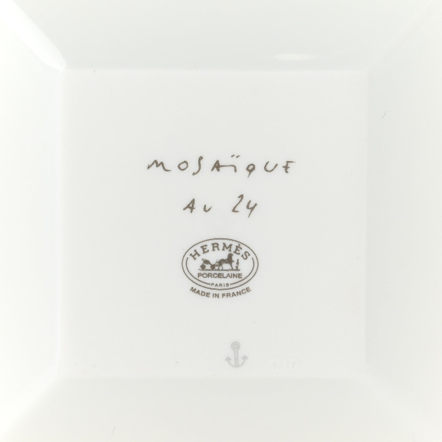Porcelain Mosaique Au 24 Platinum Square Plate N°1