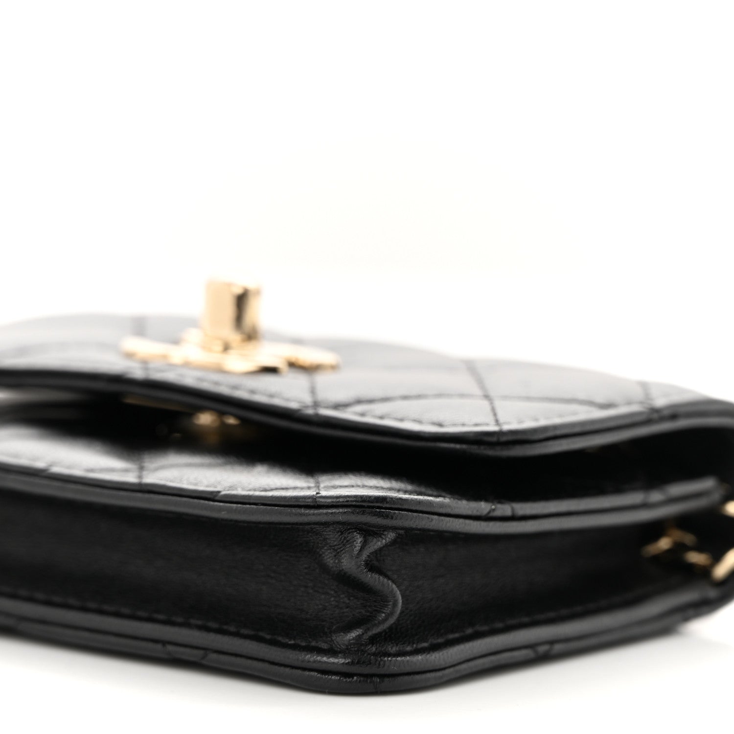Chanel Lambskin Quilted Trendy CC Card Holder On Chain Black 11 of 11