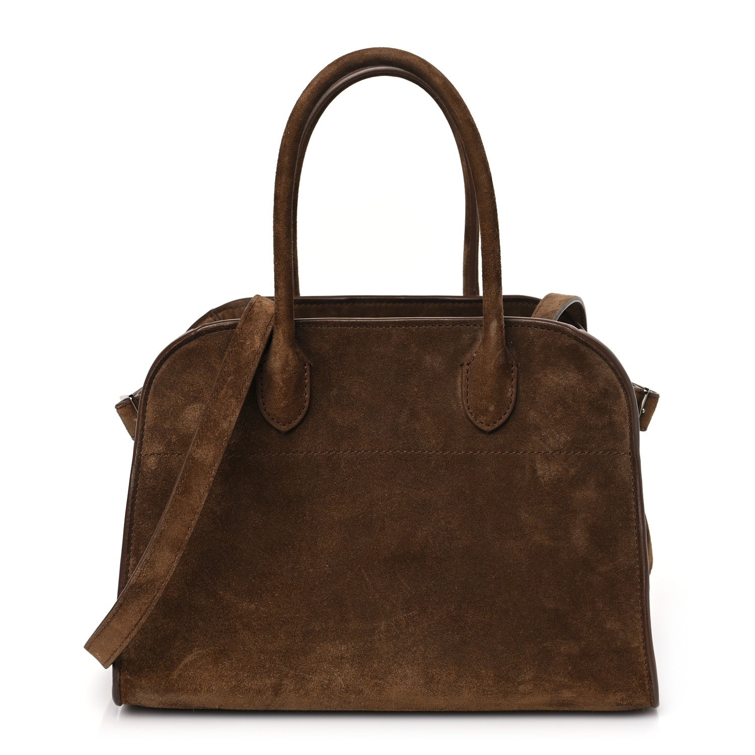 The Row Suede Soft Margaux 10 Bag Mocha 1457974 – FASHIONPHILE