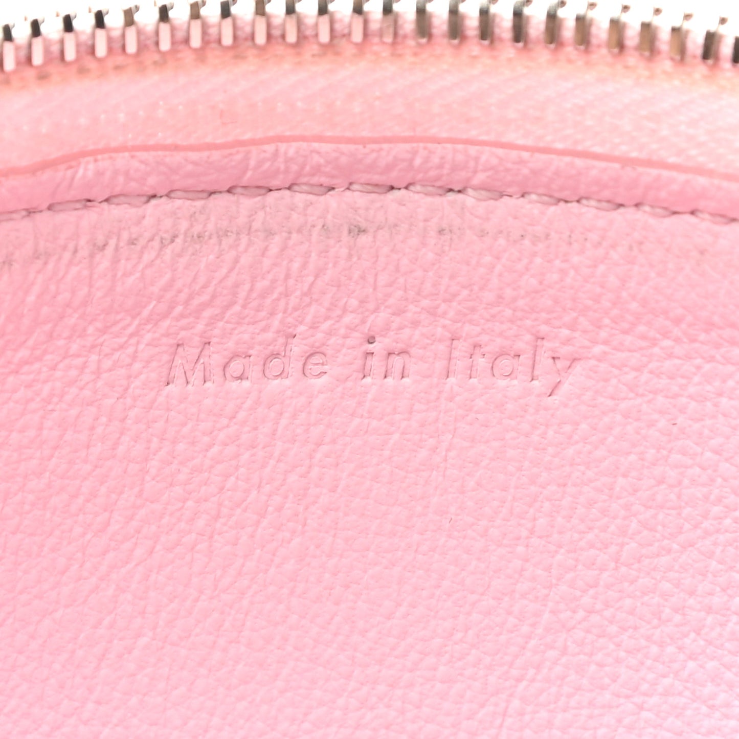 Lambskin Bi-Color Coin and Card Pouch Pale Pink Espresso