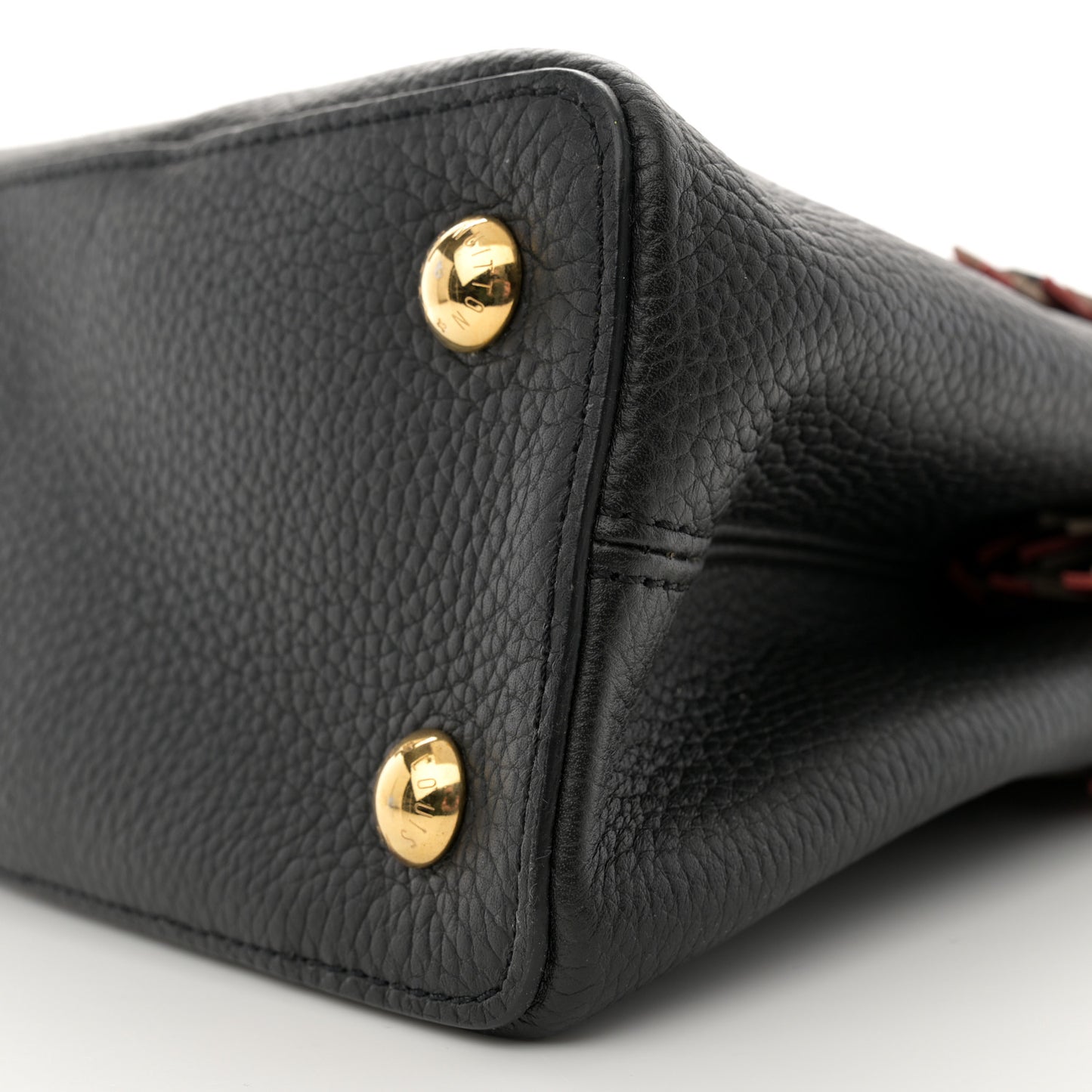 Hanami Taurillon Capucines PM Black Multicolor