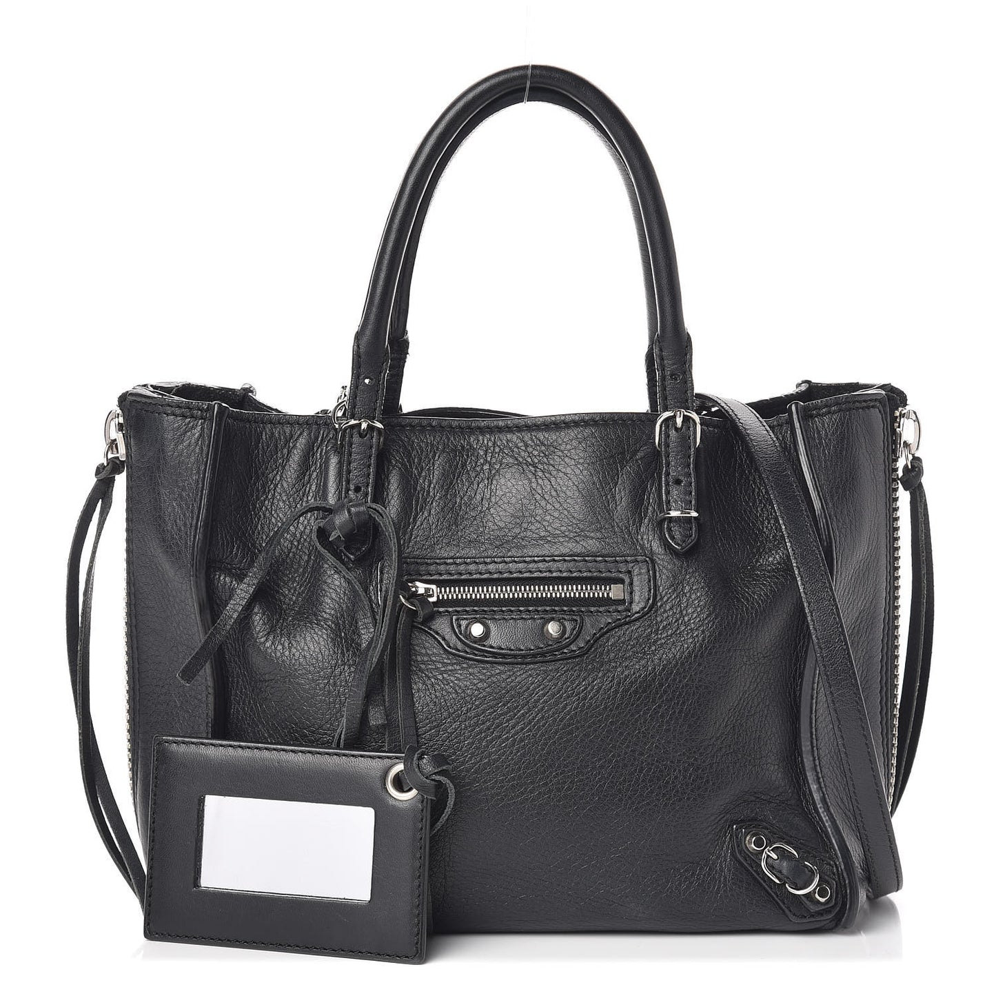 Calfskin Papier Mini A4 Tote Black