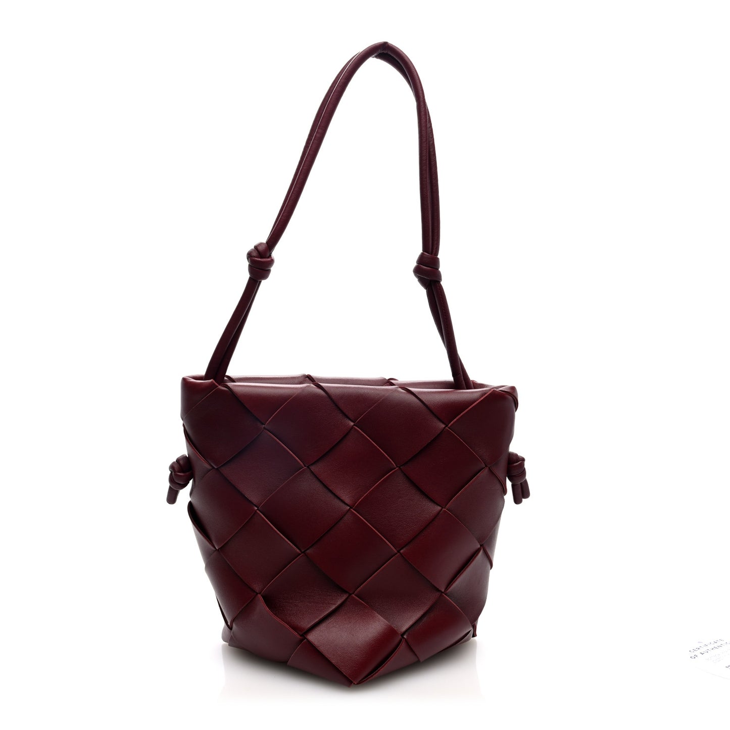Nappa Maxi Intrecciato Clasp Bucket Bag Bordeaux