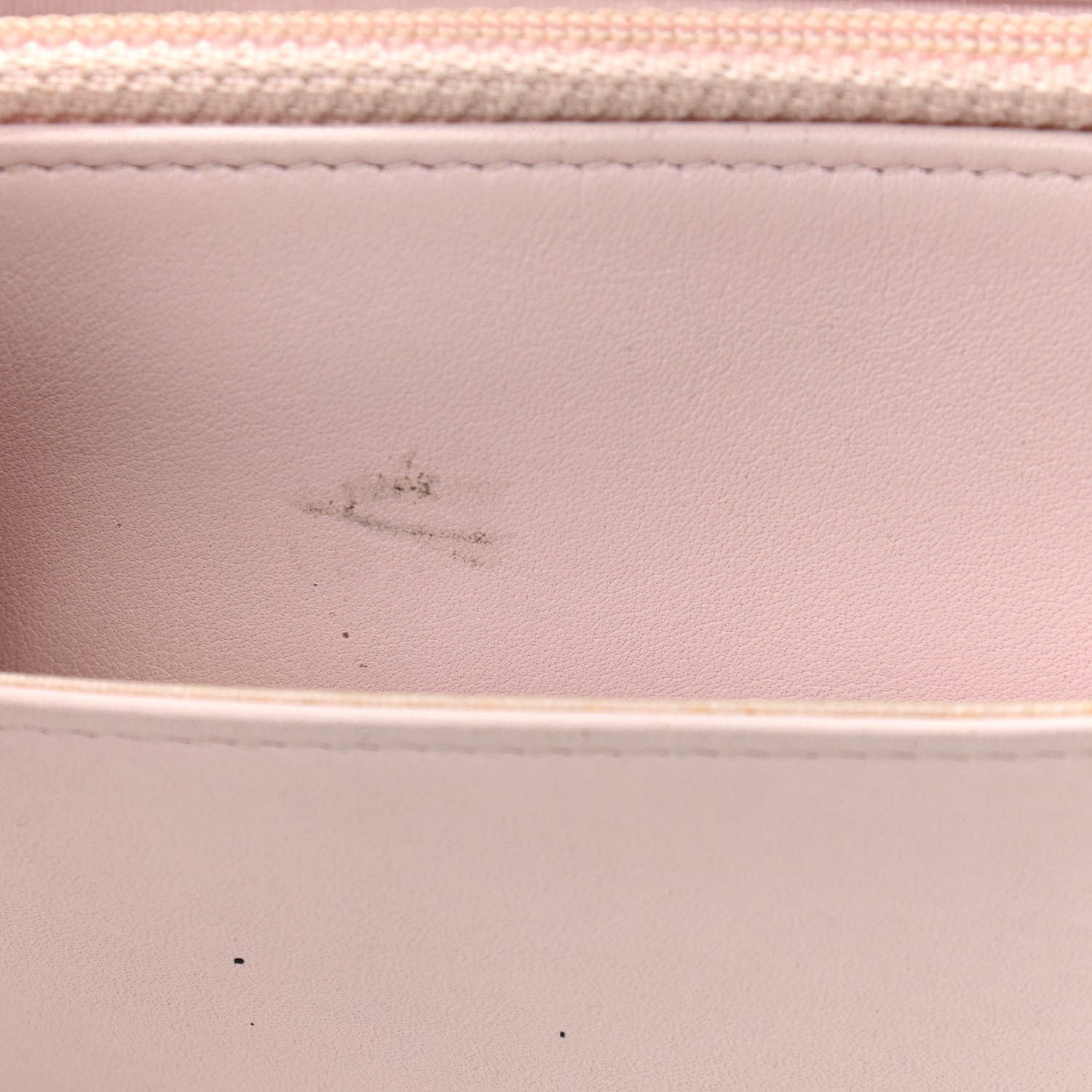 Chanel Canvas Deauville Wallet On Chain WOC Pink White 12 of 17