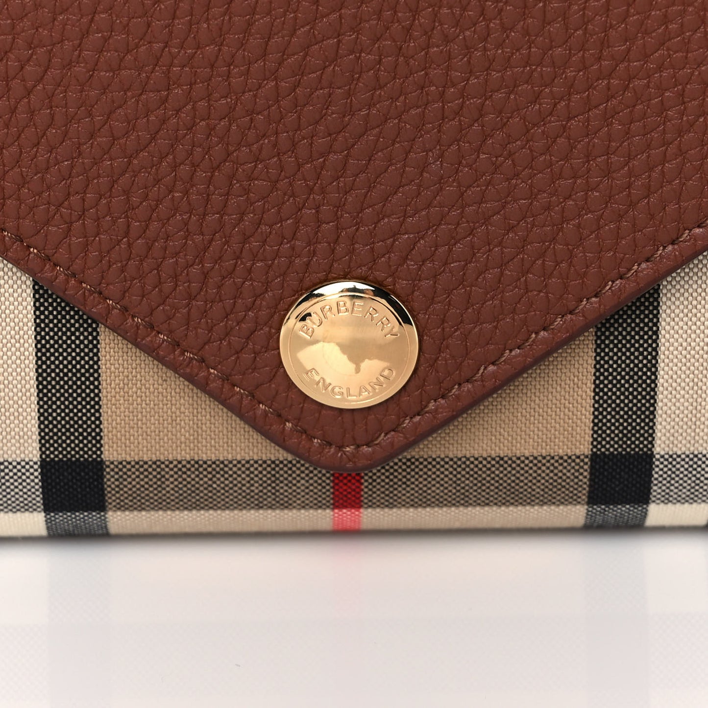 Vintage Check Grainy Calfskin Hanna Crossbody Tan
