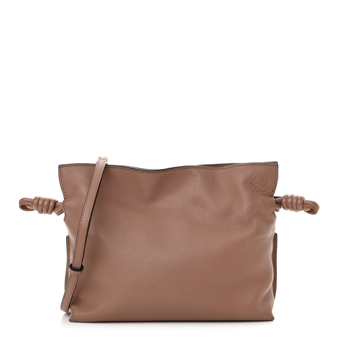 Calfskin Mini Flamenco Knot Clutch Pink