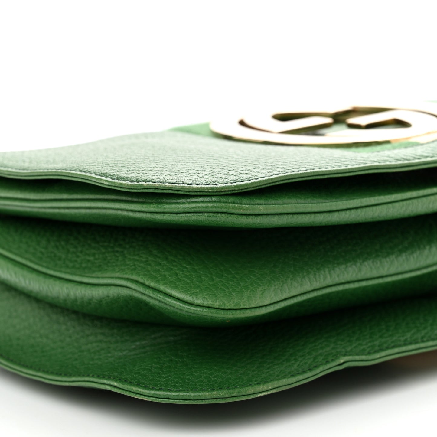 Pebbled Calfskin Web Blondie Hobo Green