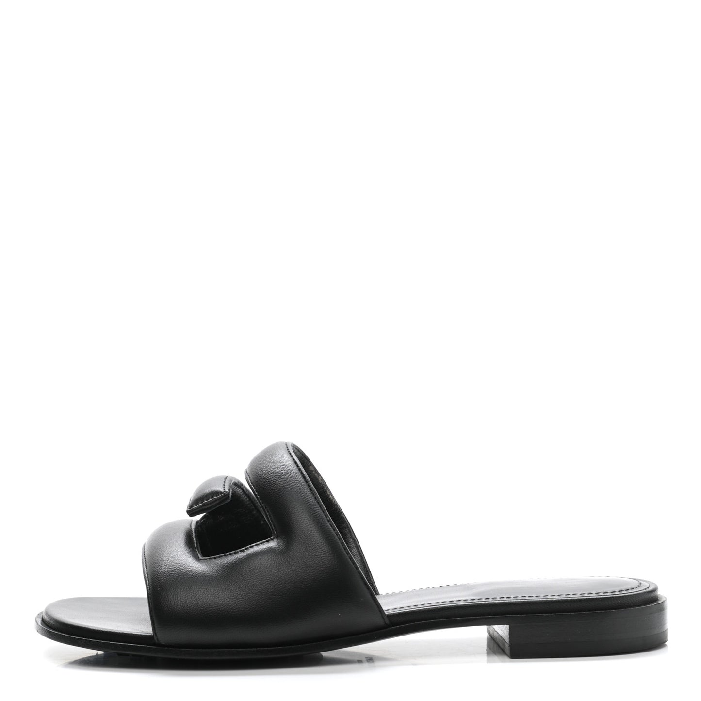 Nappa G Flat Sandals 36 Black