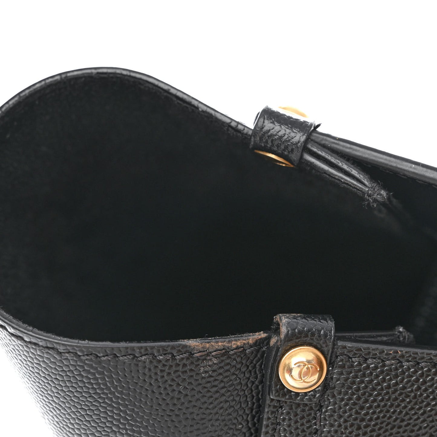 Caviar Medium Studded Deauville Tote Black