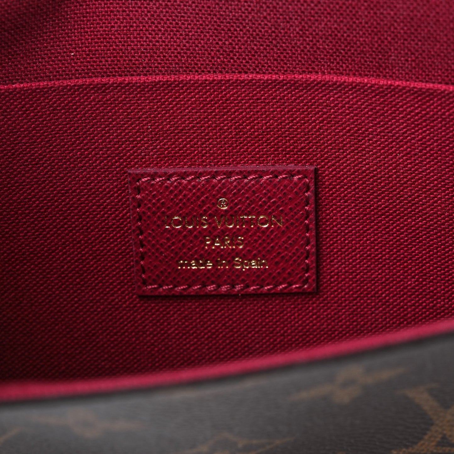 Monogram Pochette Felicie Chain Wallet Fuchsia