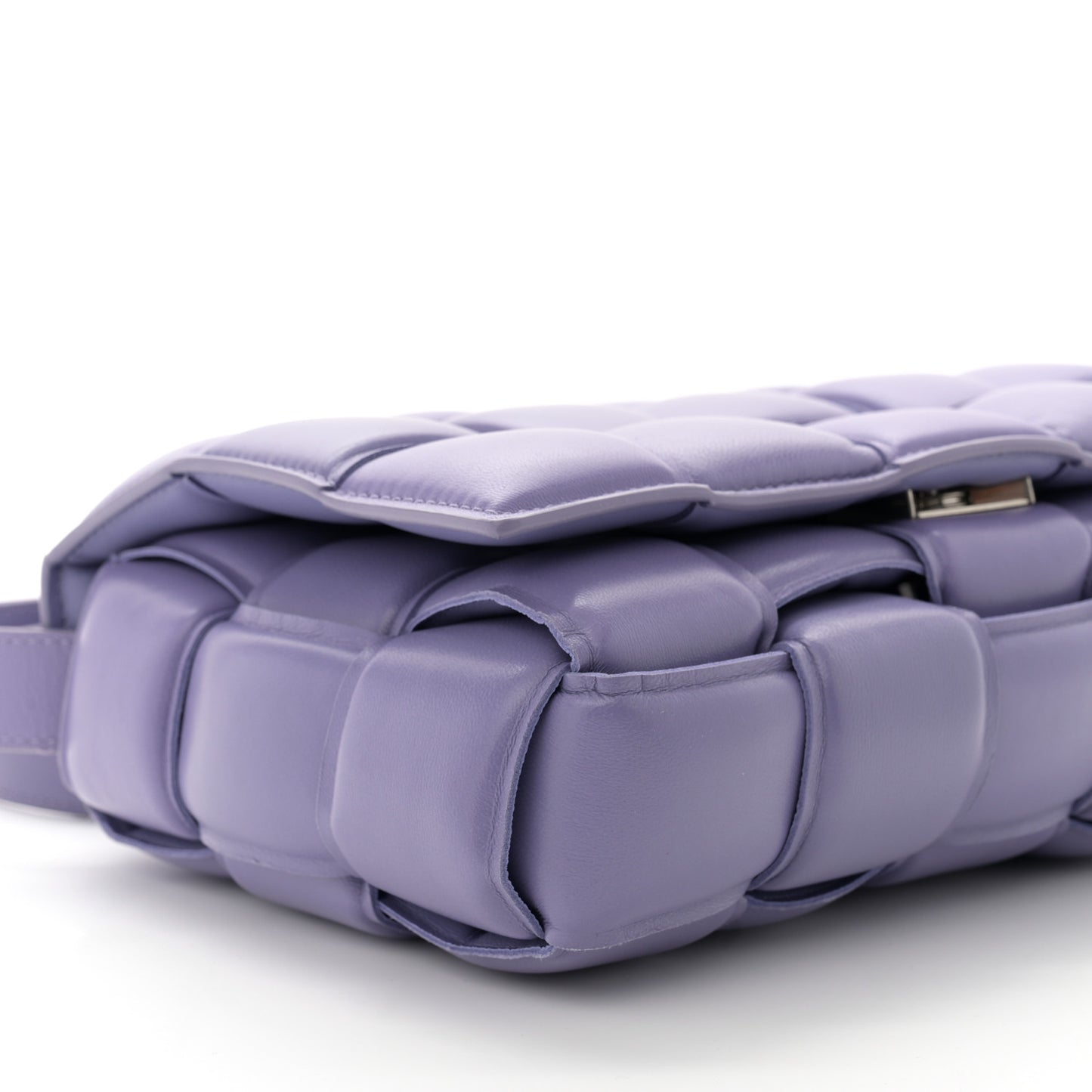 Nappa Maxi Intreccio Padded Cassette Crossbody Bag Lavender