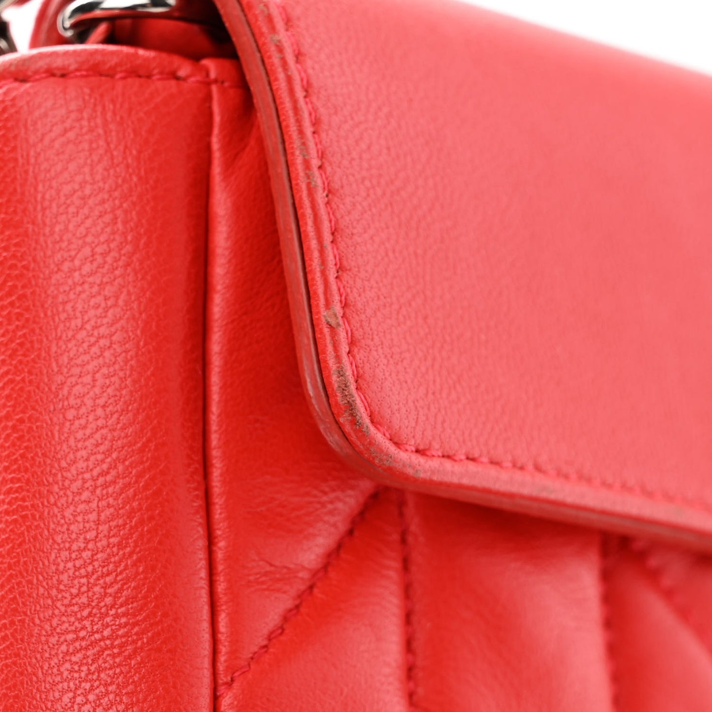 Lambskin Miss Dior Promenade Pouch Red