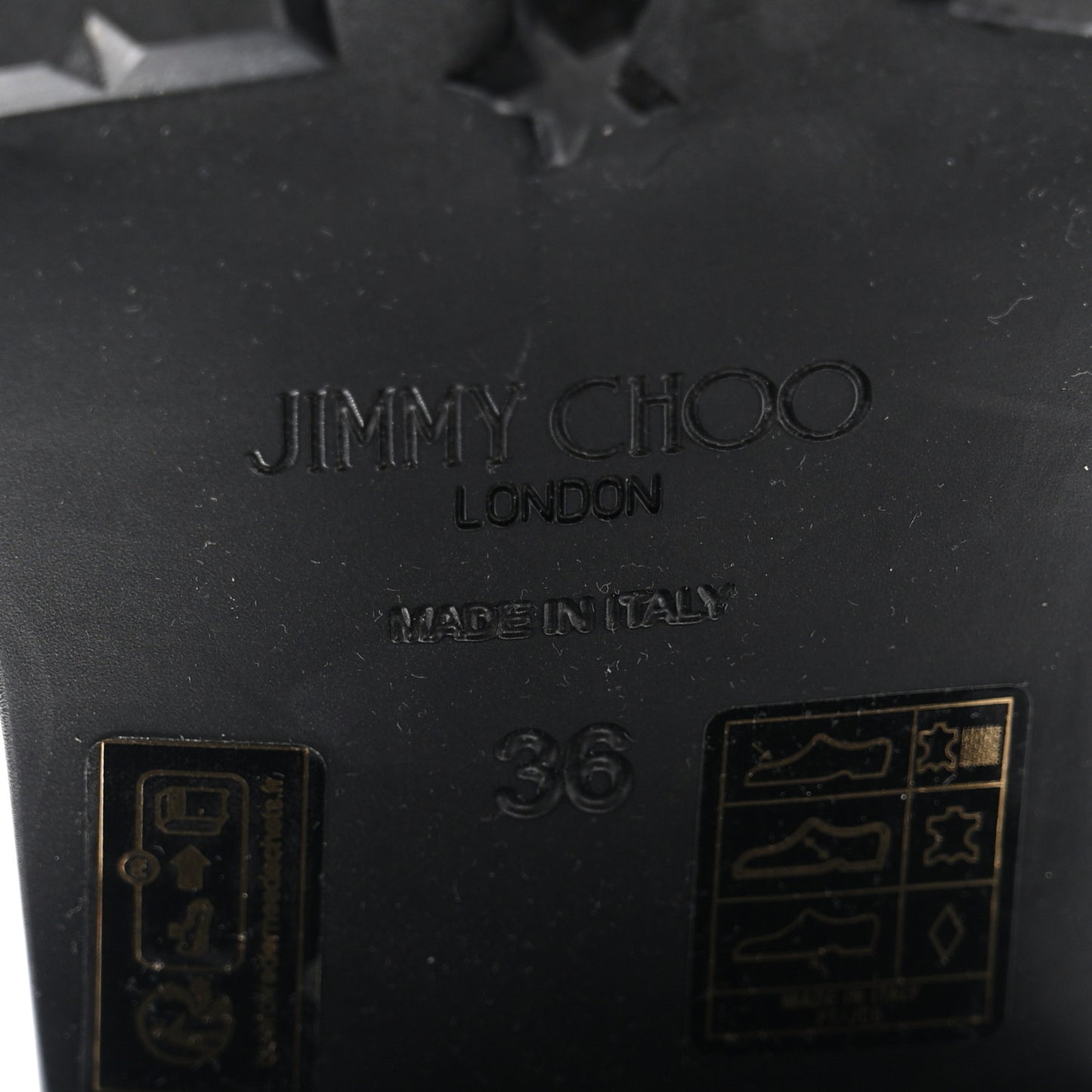 Calfskin Lug Sole Boots 36 Black
