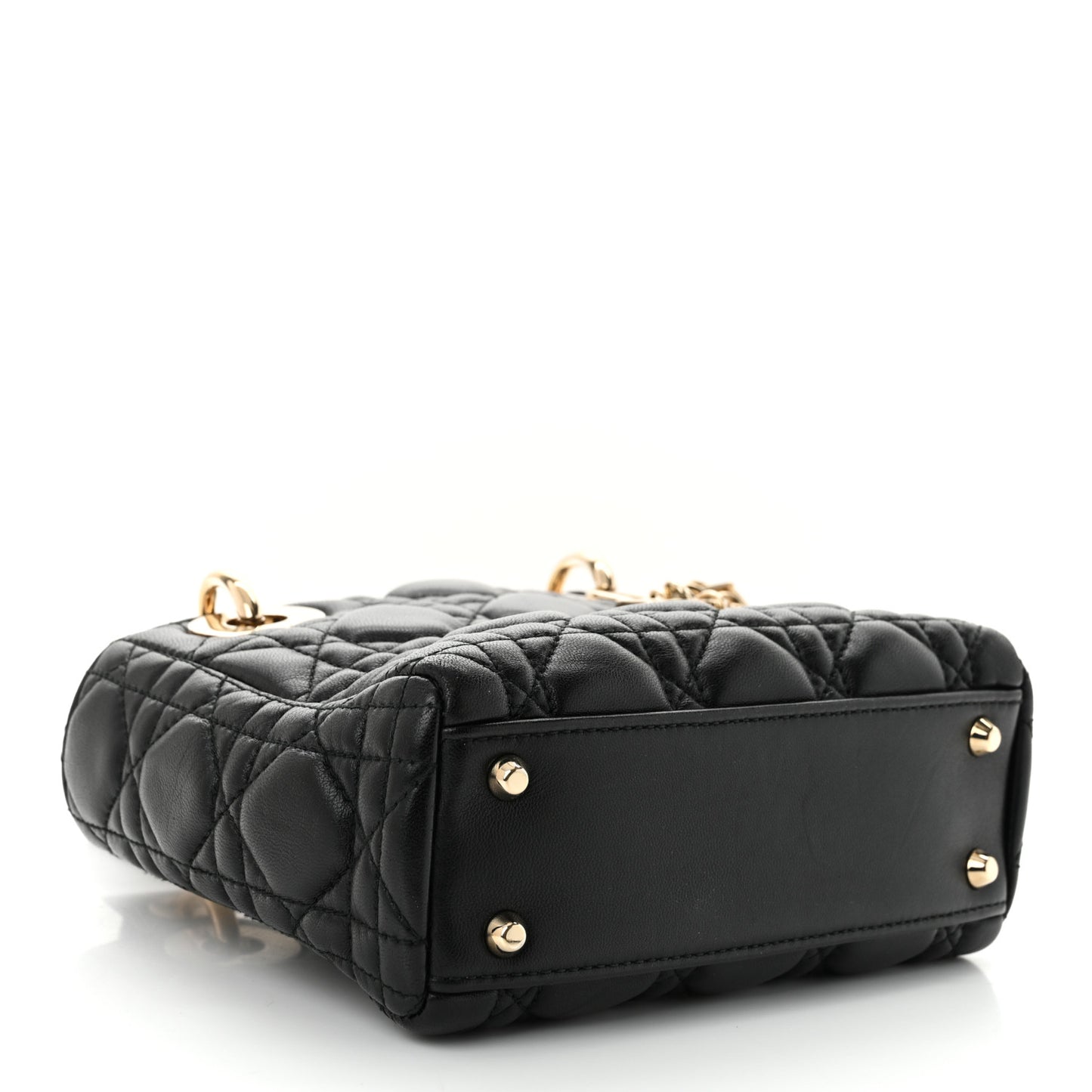 Lambskin Cannage Mini Lady Dior Black