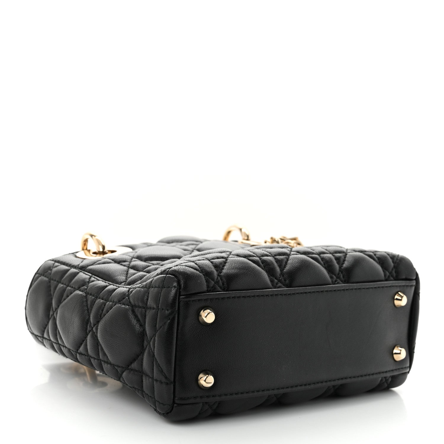 Christian Dior Lambskin Cannage Mini Lady Dior Black 4 of 10