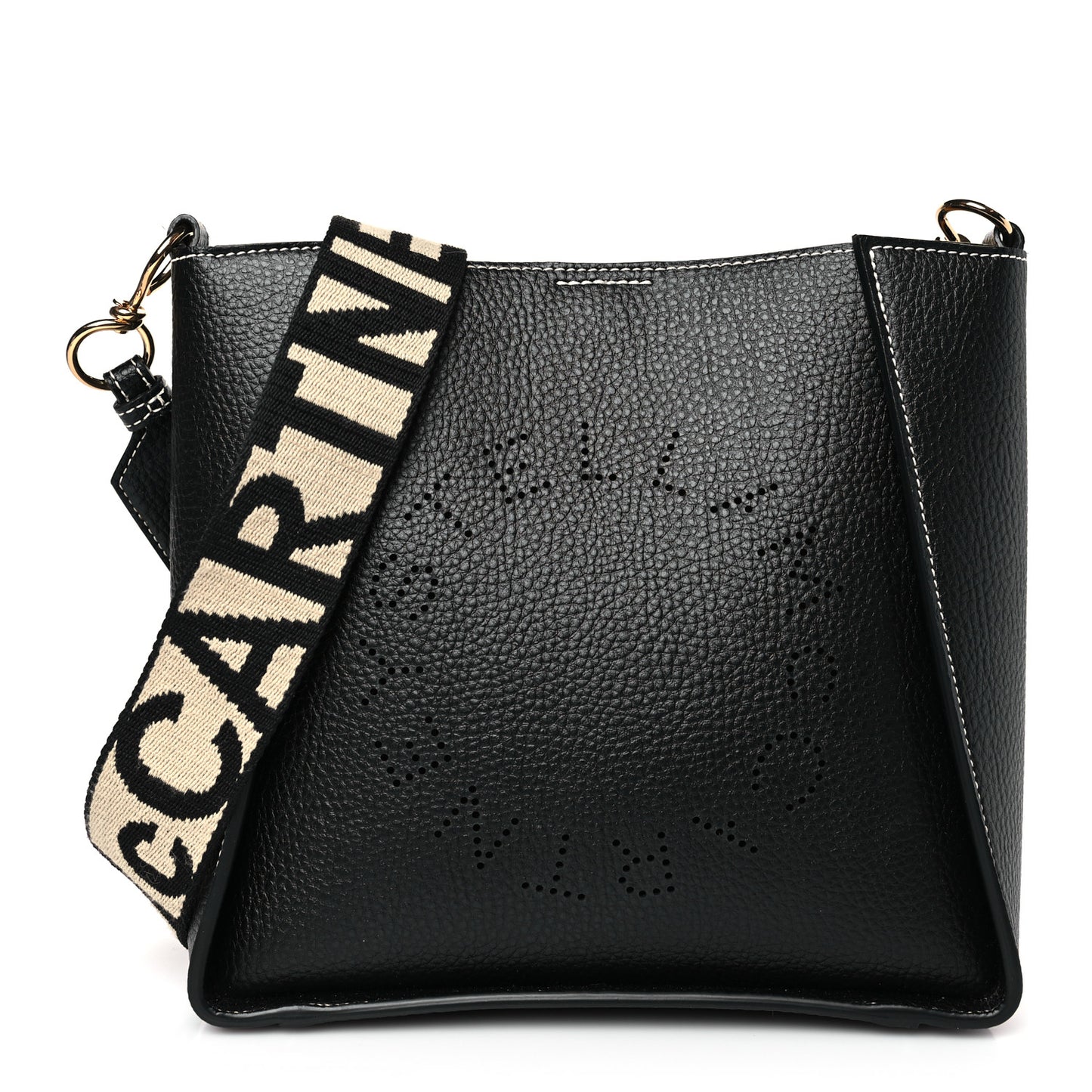 Eco Alter Nappa Perforated Logo Mini Crossbody Black