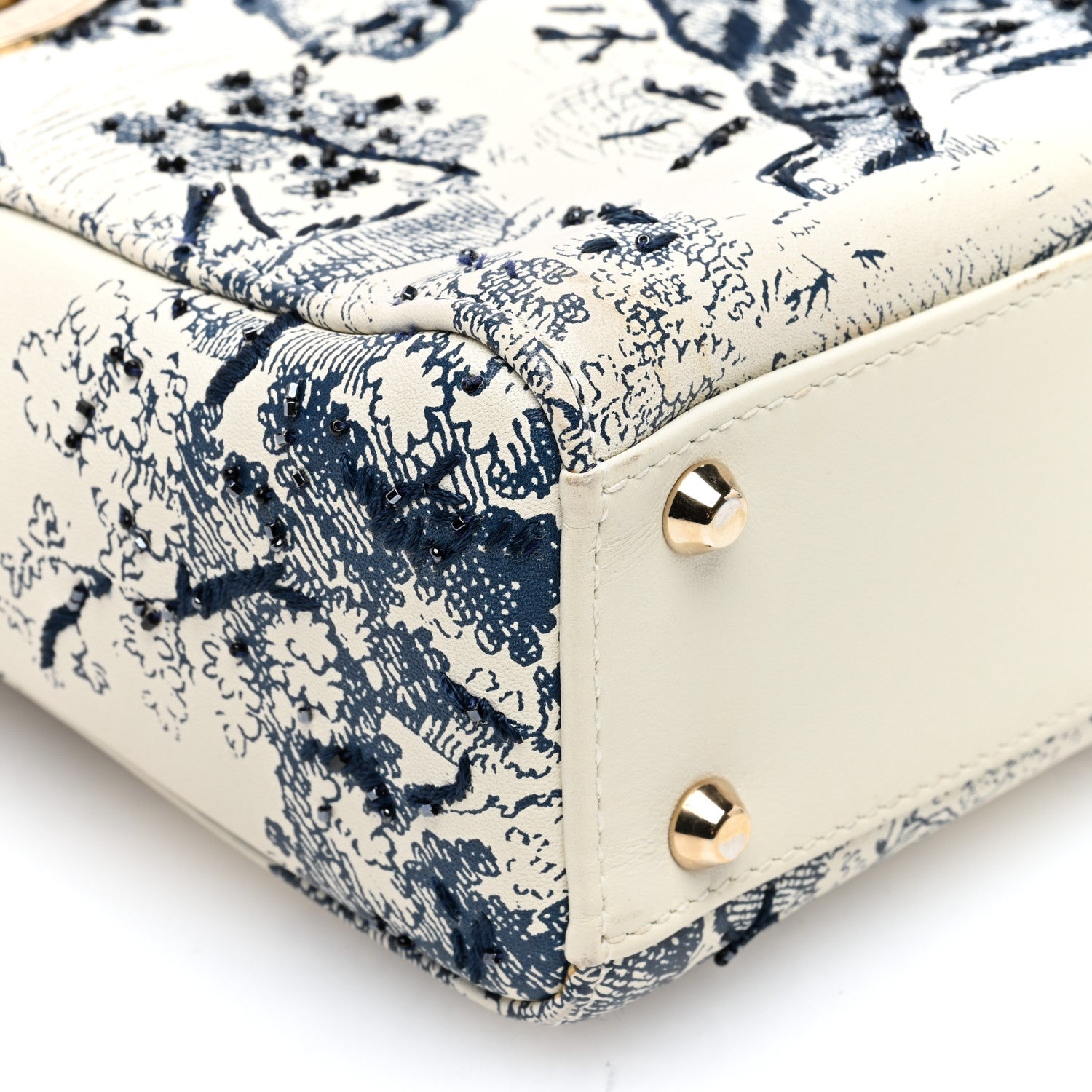 Christian Dior Calfskin Toile de Jouy Mini Lady Dior Blue 8 of 10