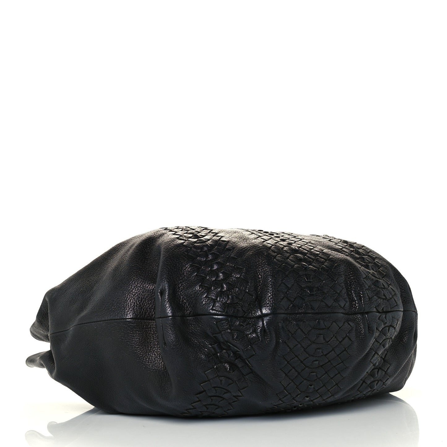Cervo Deerskin Woven Hobo Black